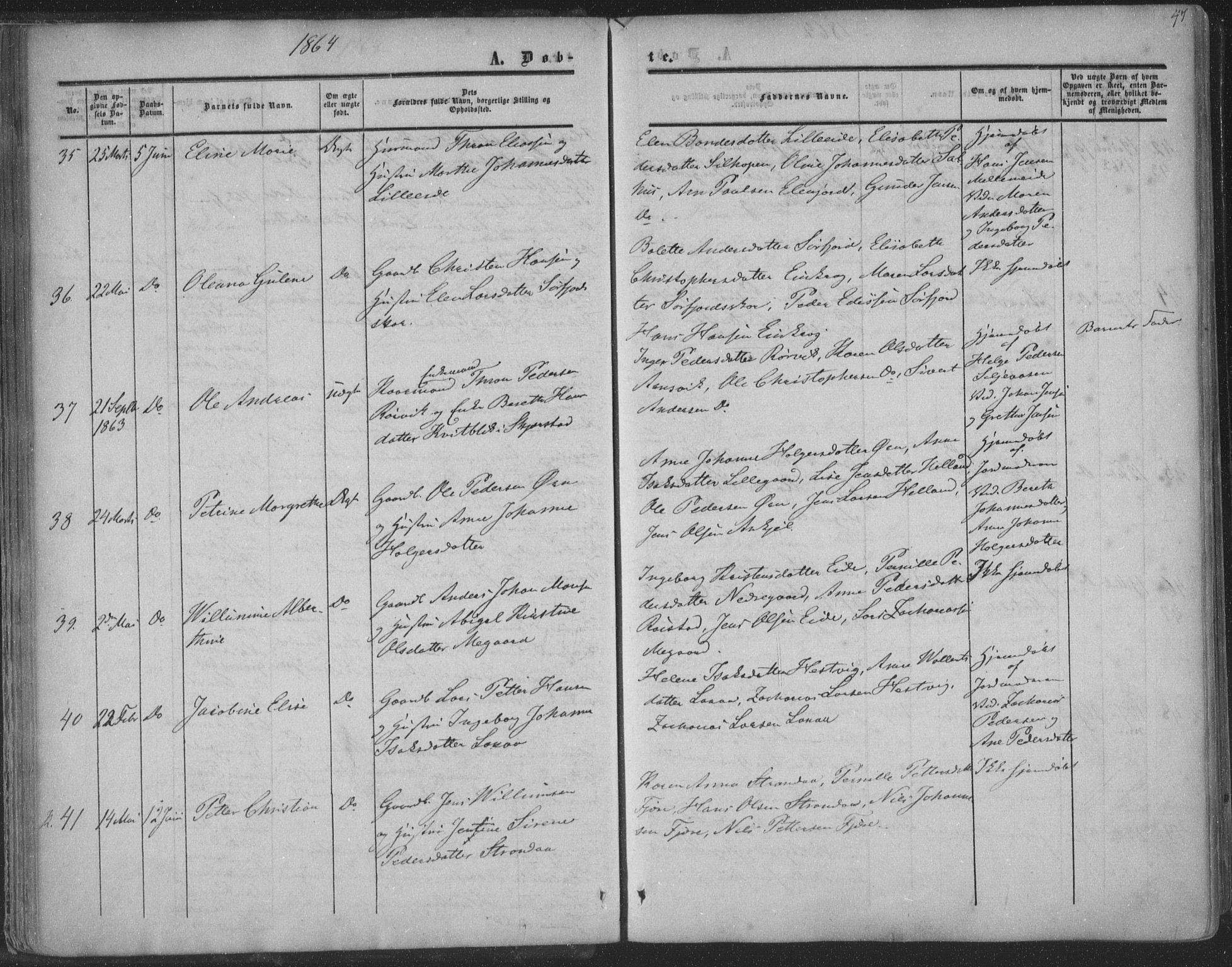 Ministerialprotokoller, klokkerbøker og fødselsregistre - Nordland, AV/SAT-A-1459/853/L0770: Parish register (official) no. 853A09, 1857-1870, p. 47