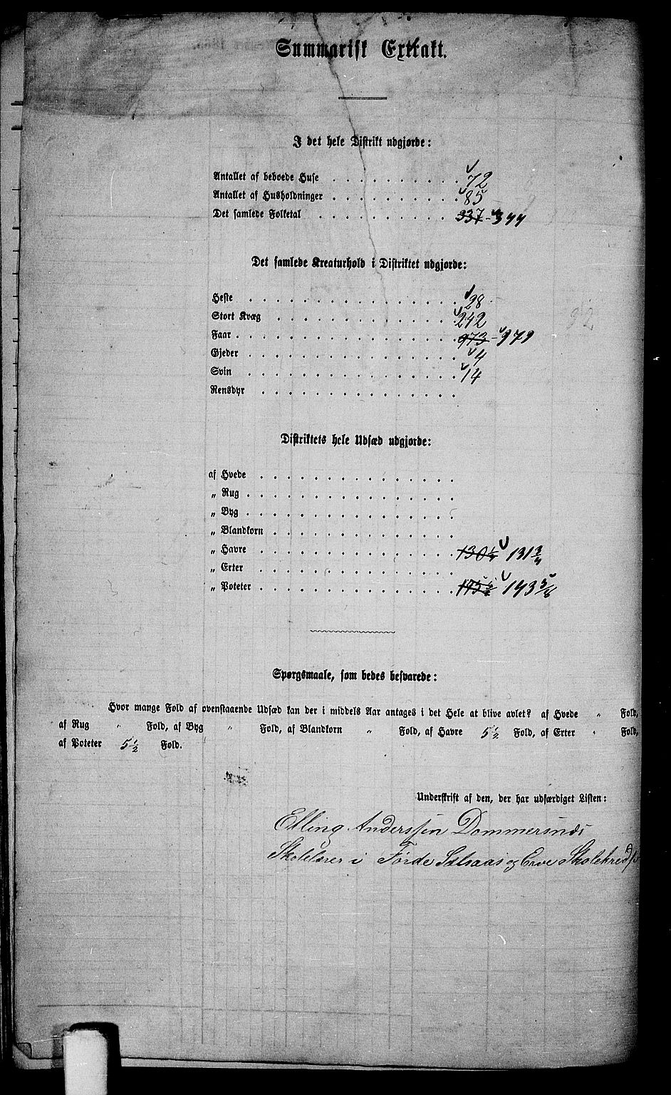 RA, 1865 census for Sveio, 1865, p. 99