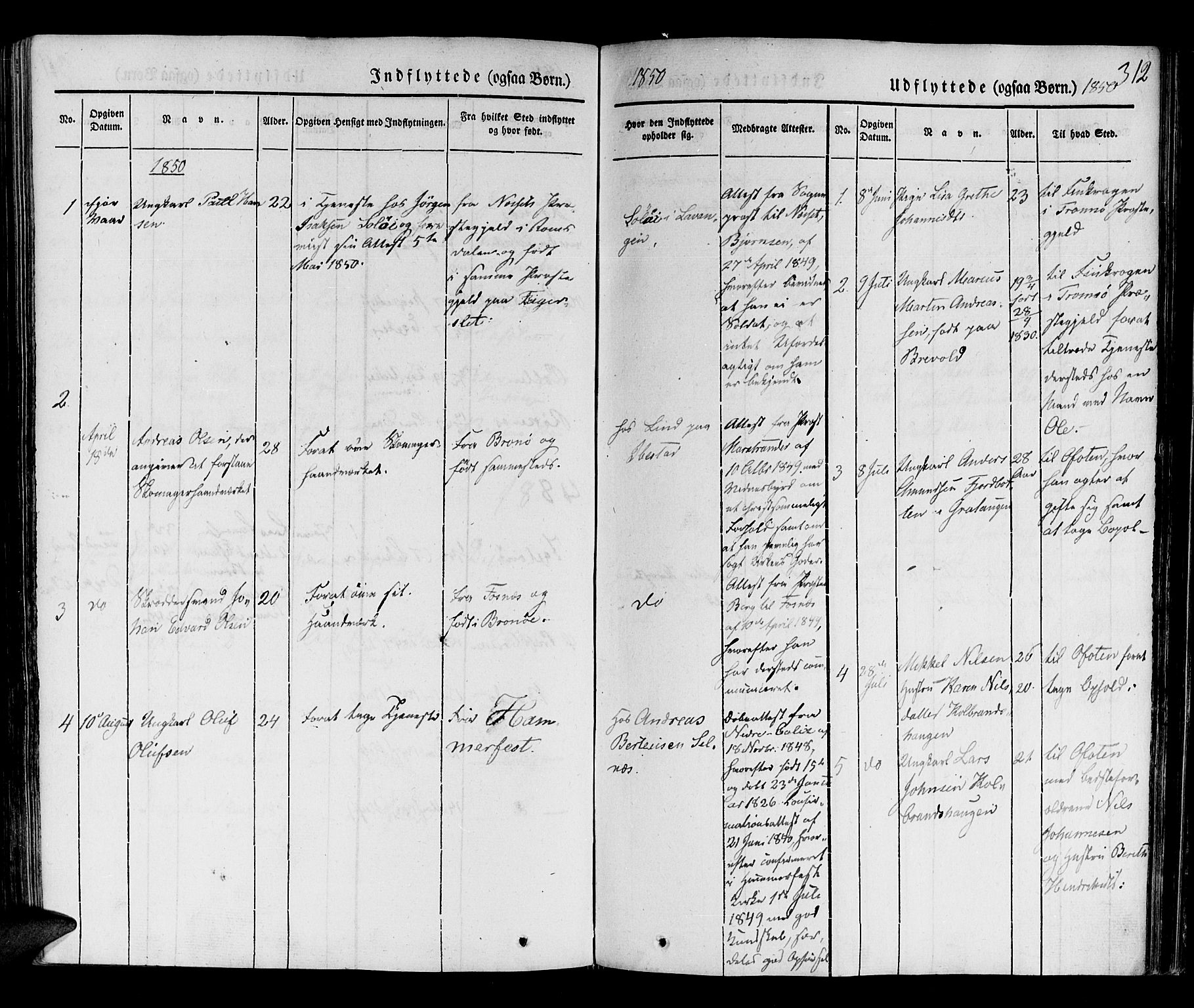 Ibestad sokneprestembete, AV/SATØ-S-0077/H/Ha/Haa/L0006kirke: Parish register (official) no. 6, 1837-1850, p. 312