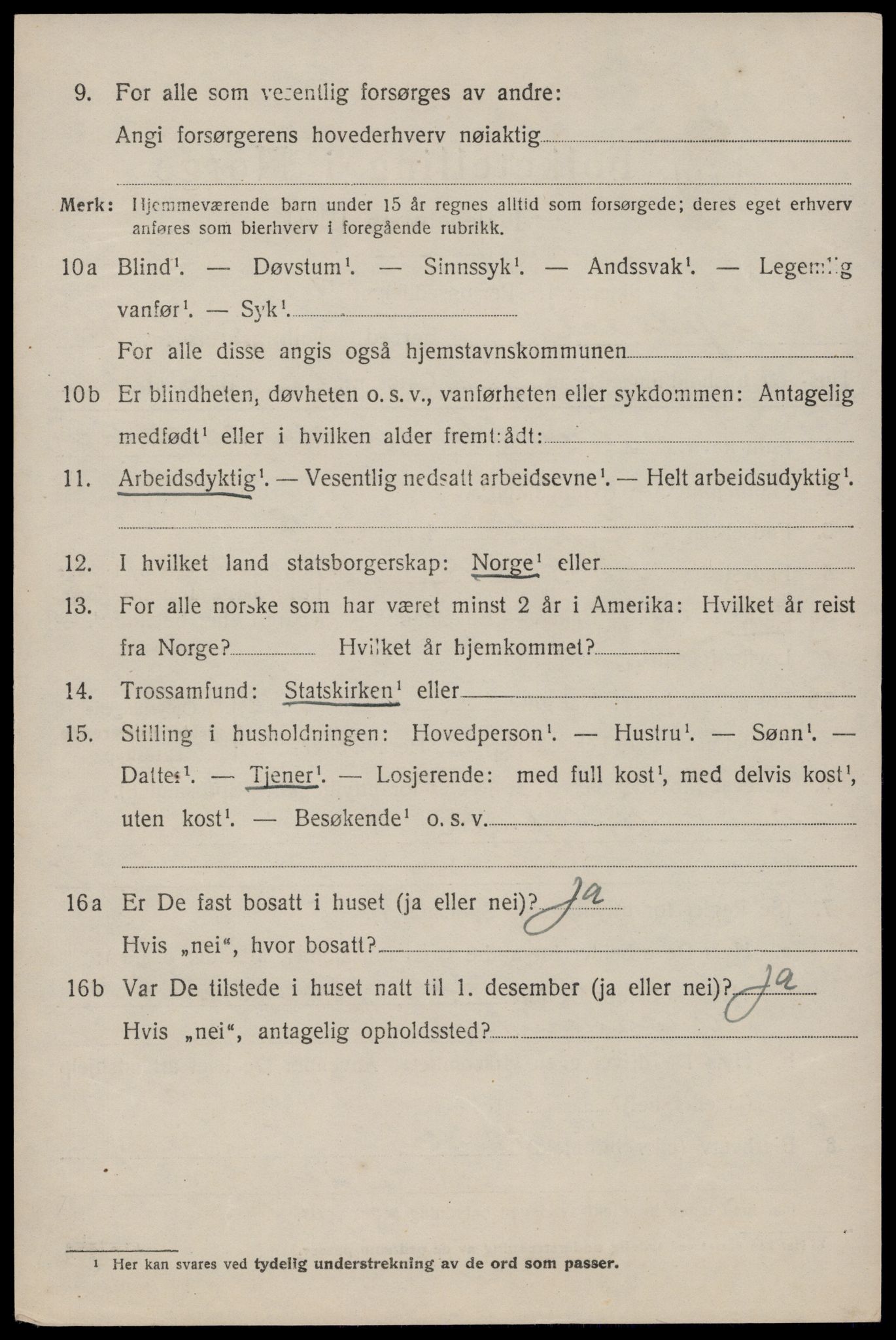 SAKO, 1920 census for Fyresdal, 1920, p. 1806