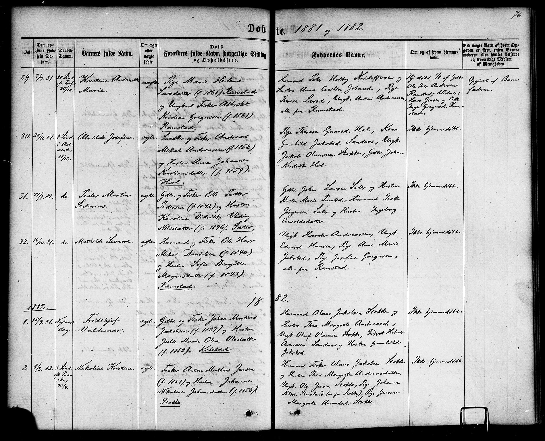 Ministerialprotokoller, klokkerbøker og fødselsregistre - Nordland, AV/SAT-A-1459/865/L0923: Parish register (official) no. 865A01, 1864-1884, p. 76