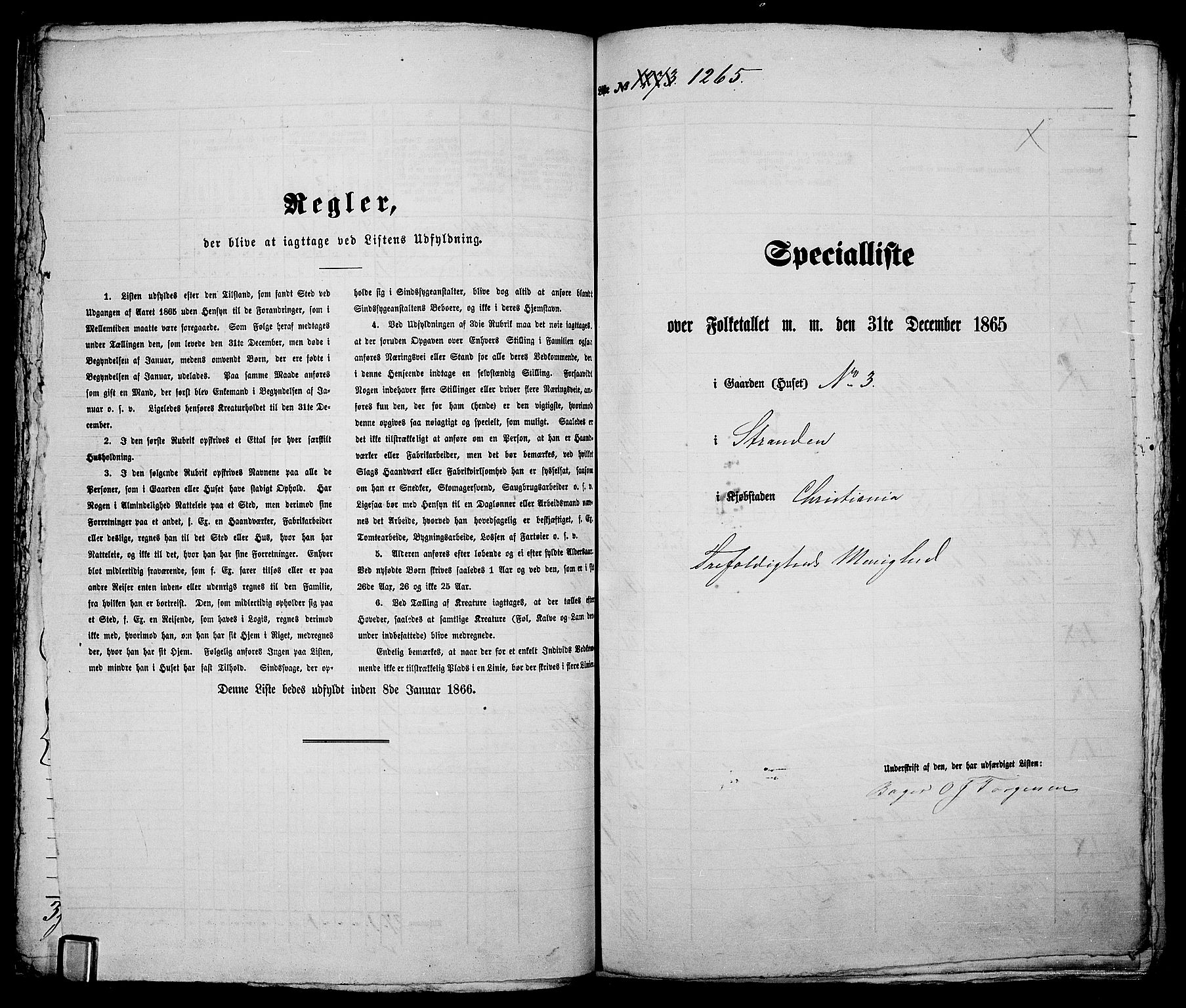 RA, 1865 census for Kristiania, 1865, p. 2870