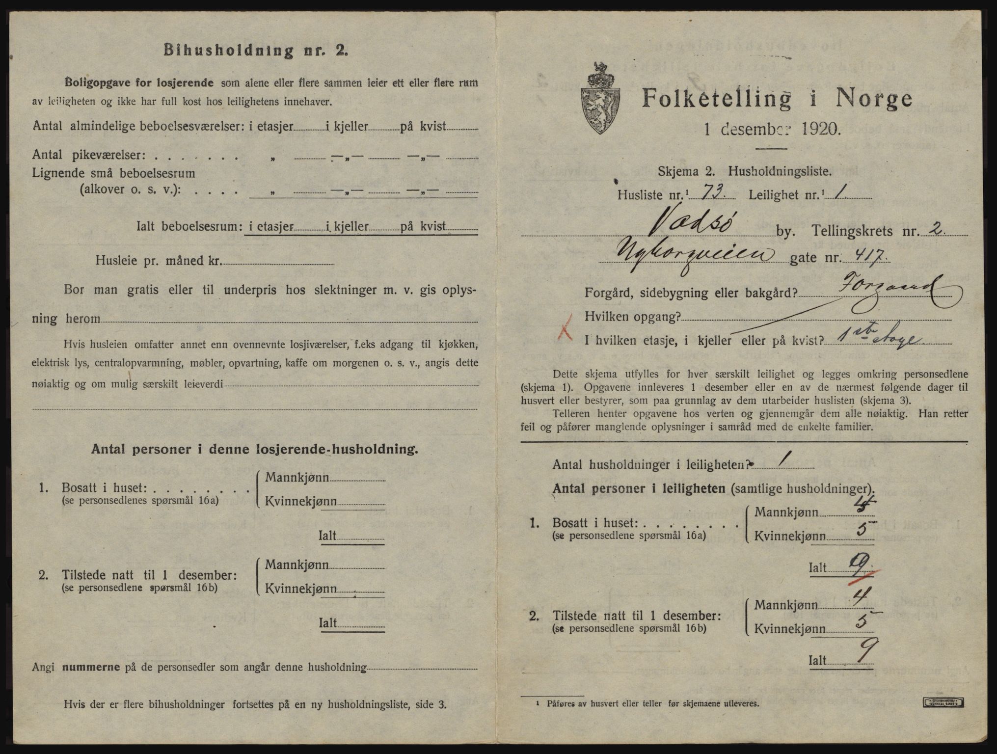 SATØ, 1920 census for Vadsø, 1920, p. 1178