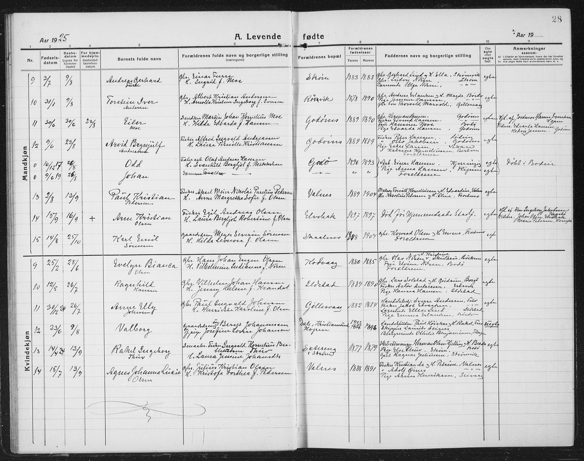 Ministerialprotokoller, klokkerbøker og fødselsregistre - Nordland, SAT/A-1459/804/L0089: Parish register (copy) no. 804C02, 1918-1935, p. 28