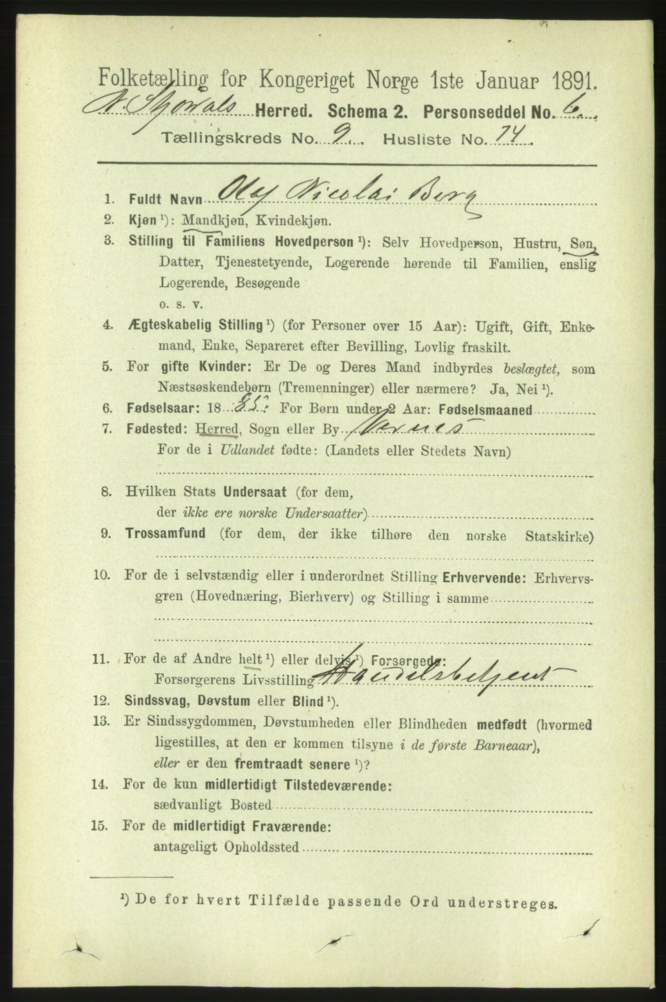 RA, 1891 census for 1714 Nedre Stjørdal, 1891, p. 5282