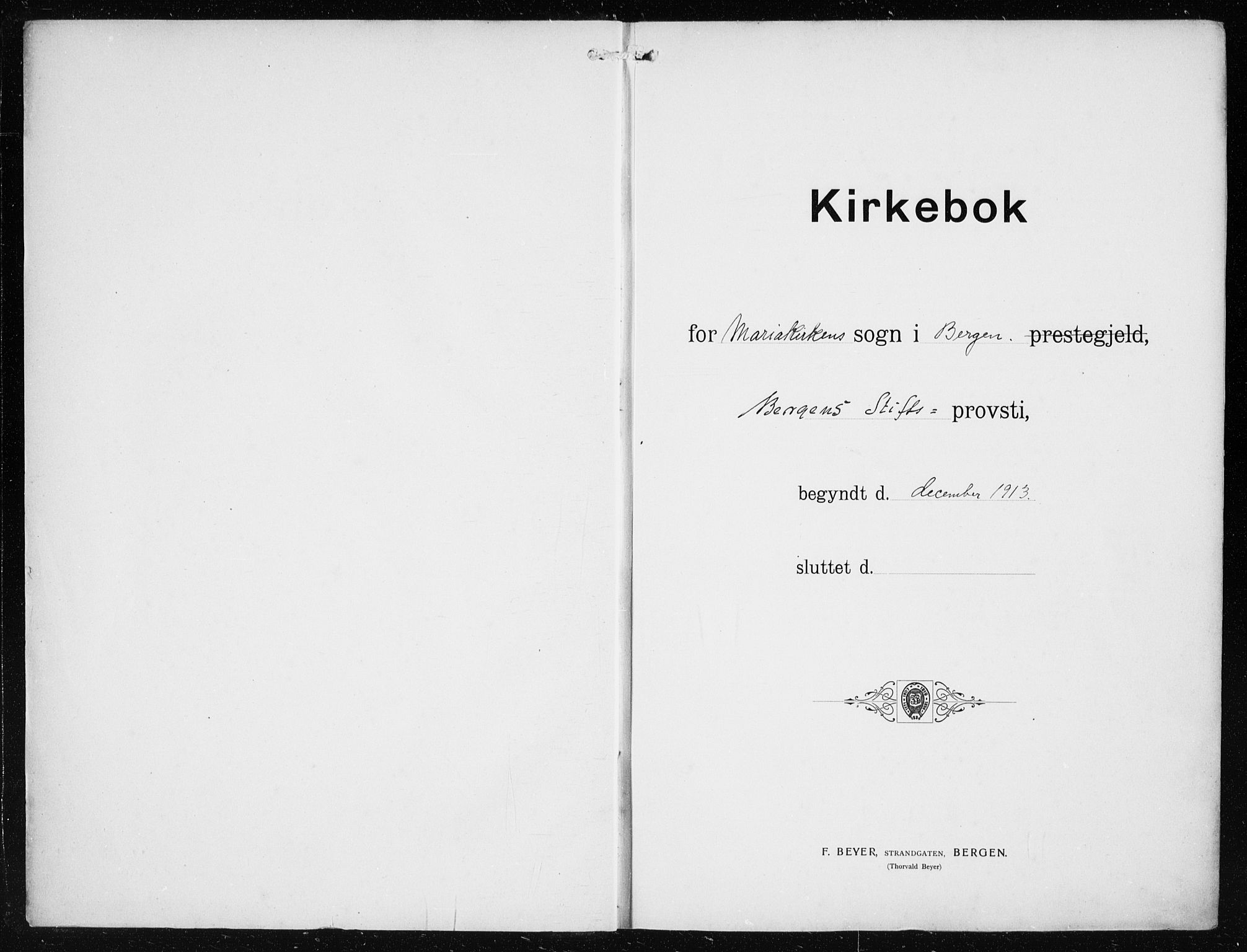 Mariakirken Sokneprestembete, AV/SAB-A-76901/H/Haa/L0015: Parish register (official) no. C 3, 1913-1927