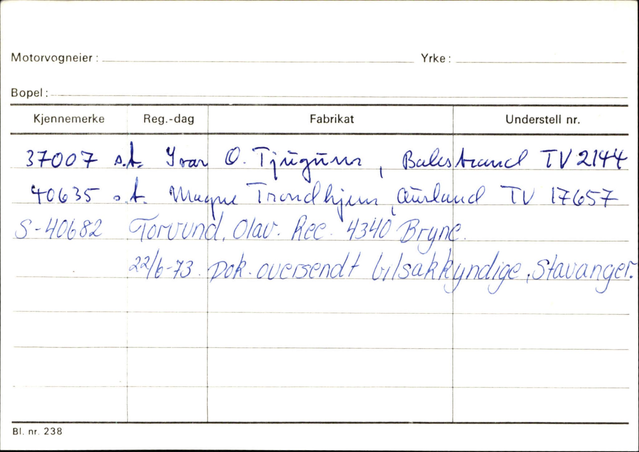 Statens vegvesen, Sogn og Fjordane vegkontor, AV/SAB-A-5301/4/F/L0125: Eigarregister Sogndal V-Å. Aurland A-Å. Fjaler A-N, 1945-1975, p. 1088