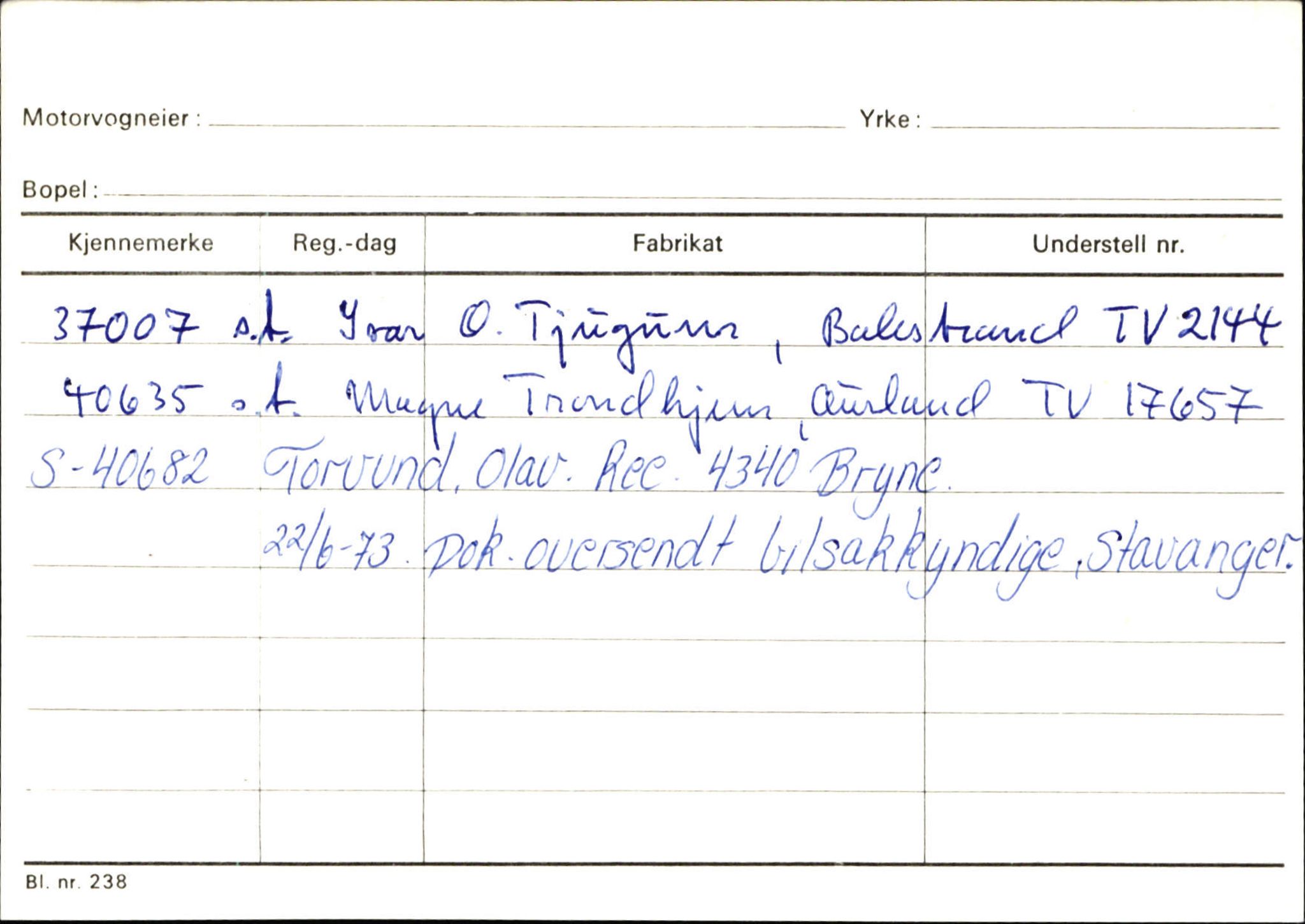 Statens vegvesen, Sogn og Fjordane vegkontor, SAB/A-5301/4/F/L0125: Eigarregister Sogndal V-Å. Aurland A-Å. Fjaler A-N, 1945-1975, p. 1088