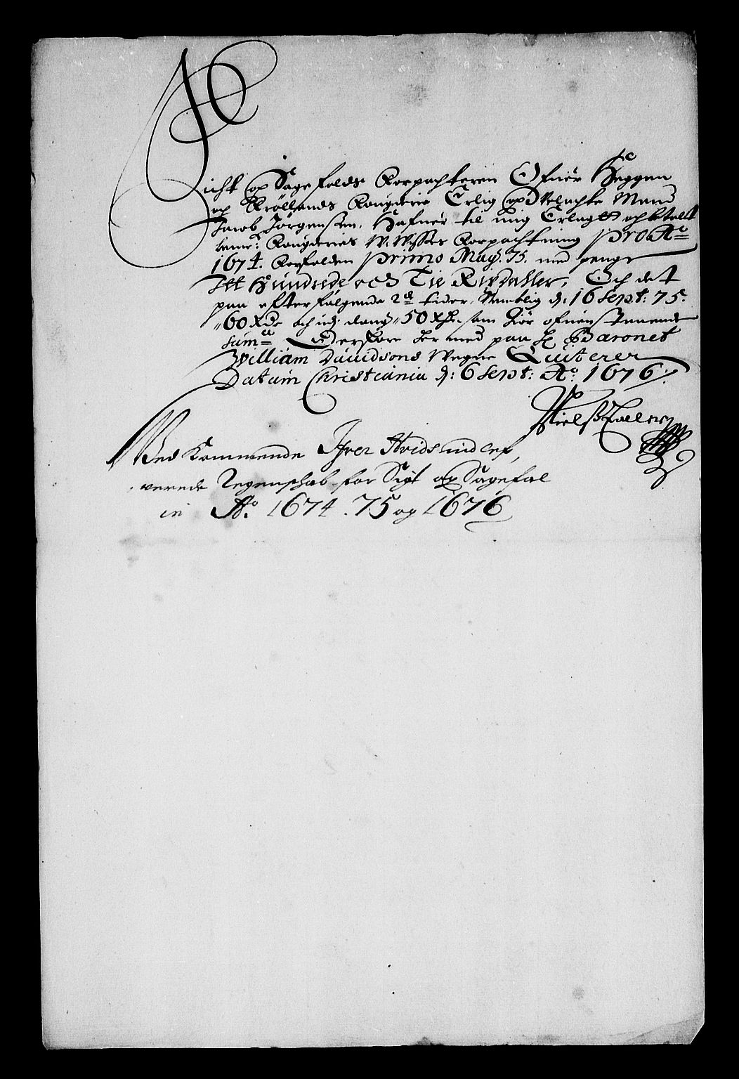Rentekammeret inntil 1814, Reviderte regnskaper, Stiftamtstueregnskaper, Landkommissariatet på Akershus og Akershus stiftamt, AV/RA-EA-5869/R/Rb/L0126: Akershus stiftamt, 1674-1677