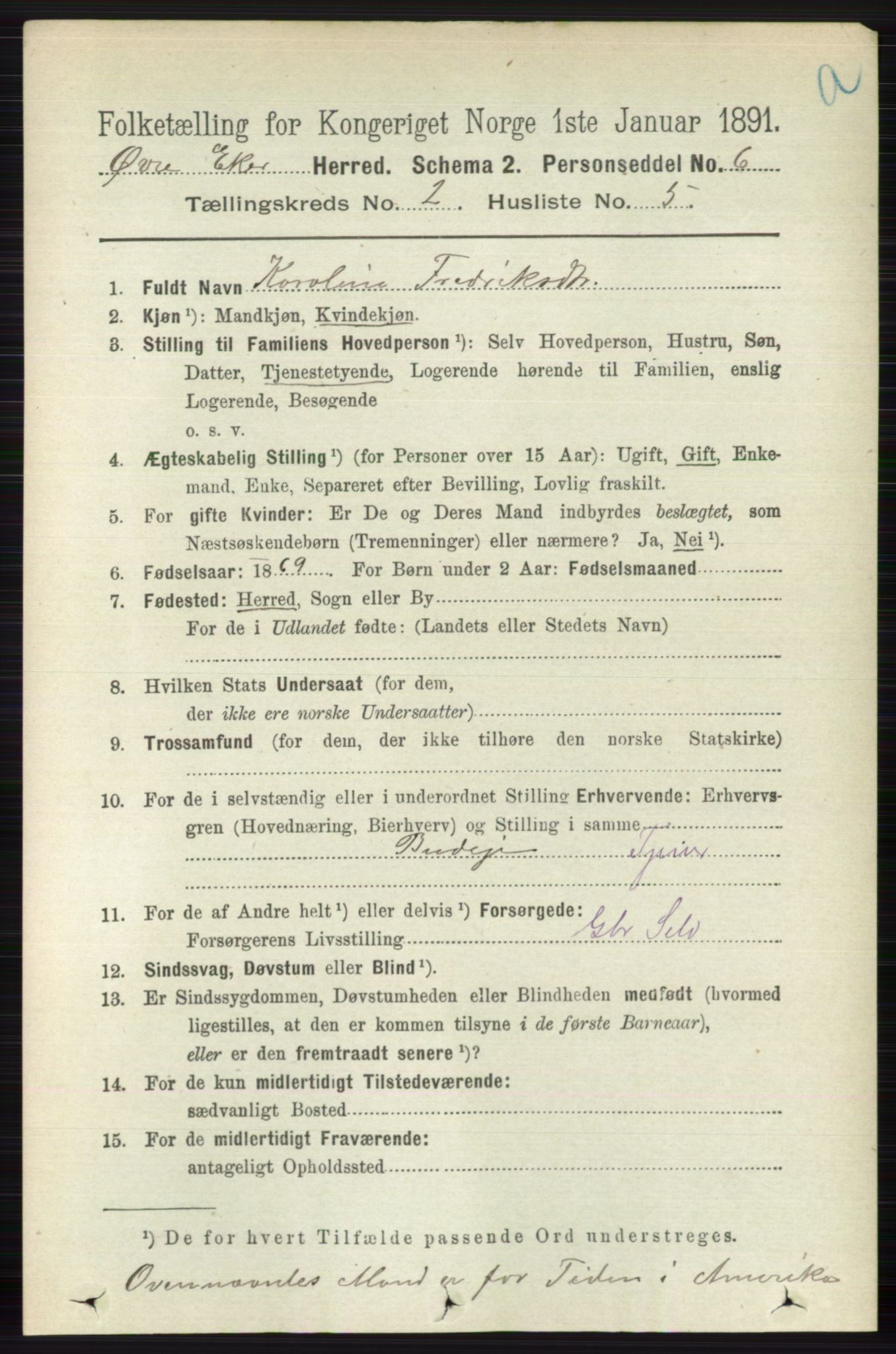 RA, 1891 census for 0624 Øvre Eiker, 1891, p. 571