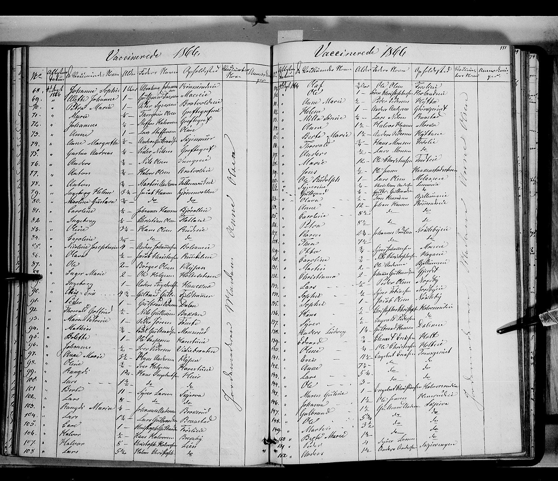 Jevnaker prestekontor, SAH/PREST-116/H/Ha/Haa/L0007: Parish register (official) no. 7, 1858-1876, p. 331