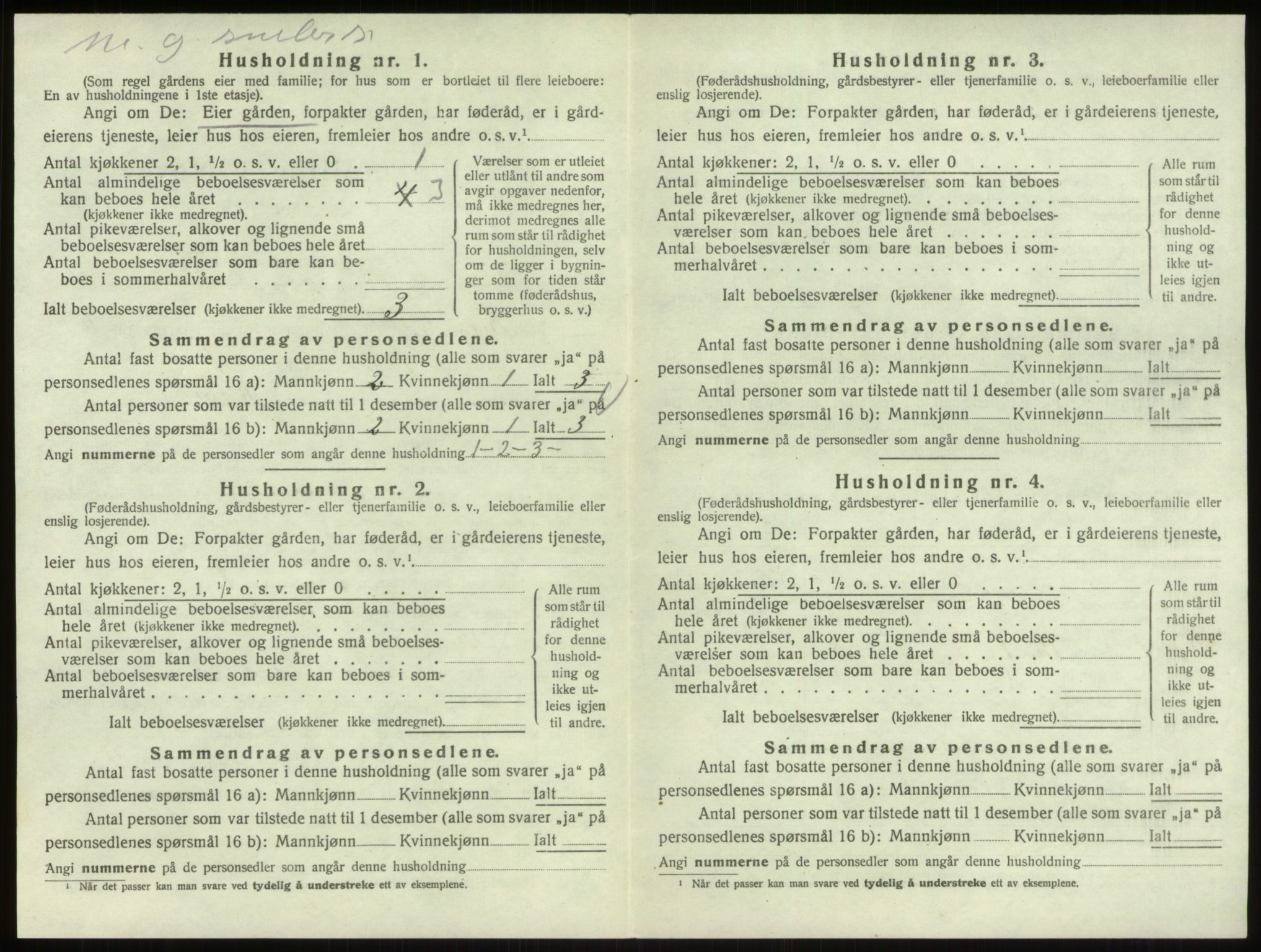 SAO, 1920 census for Berg, 1920, p. 1220