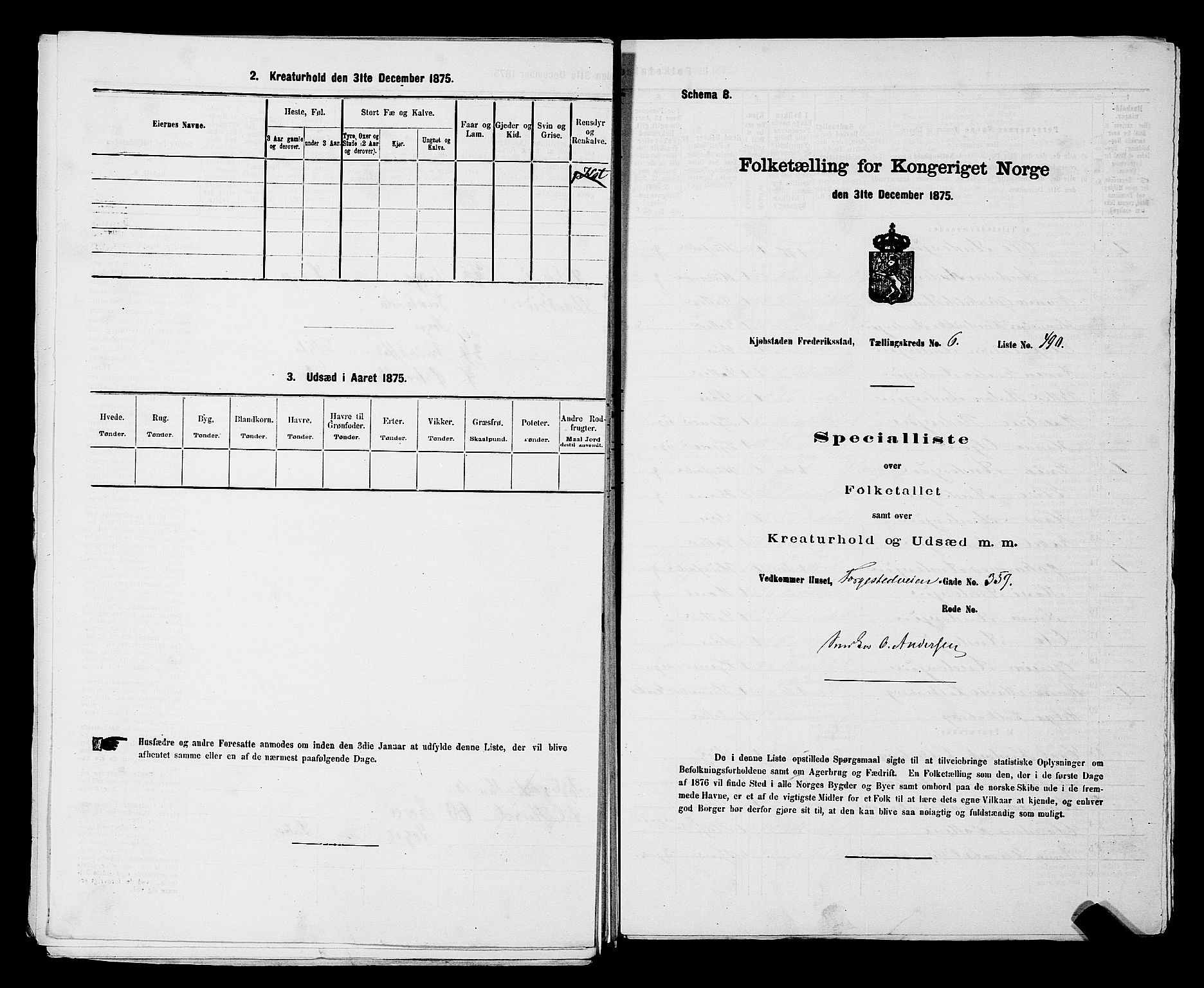 RA, 1875 census for 0103B Fredrikstad/Fredrikstad, 1875, p. 1137