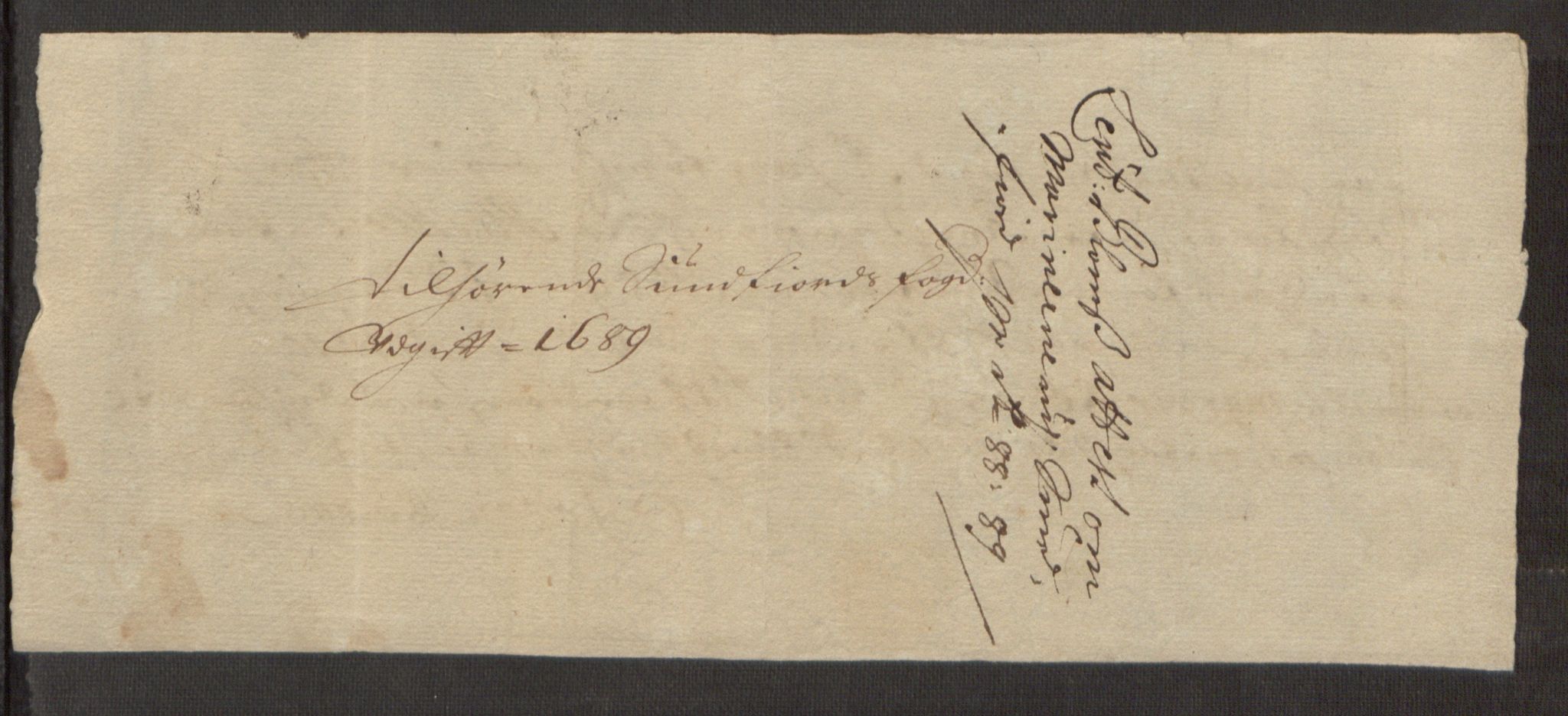 Rentekammeret inntil 1814, Reviderte regnskaper, Stiftamtstueregnskaper, Bergen stiftamt, AV/RA-EA-6043/R/Rc/L0091: Bergen stiftamt, 1689