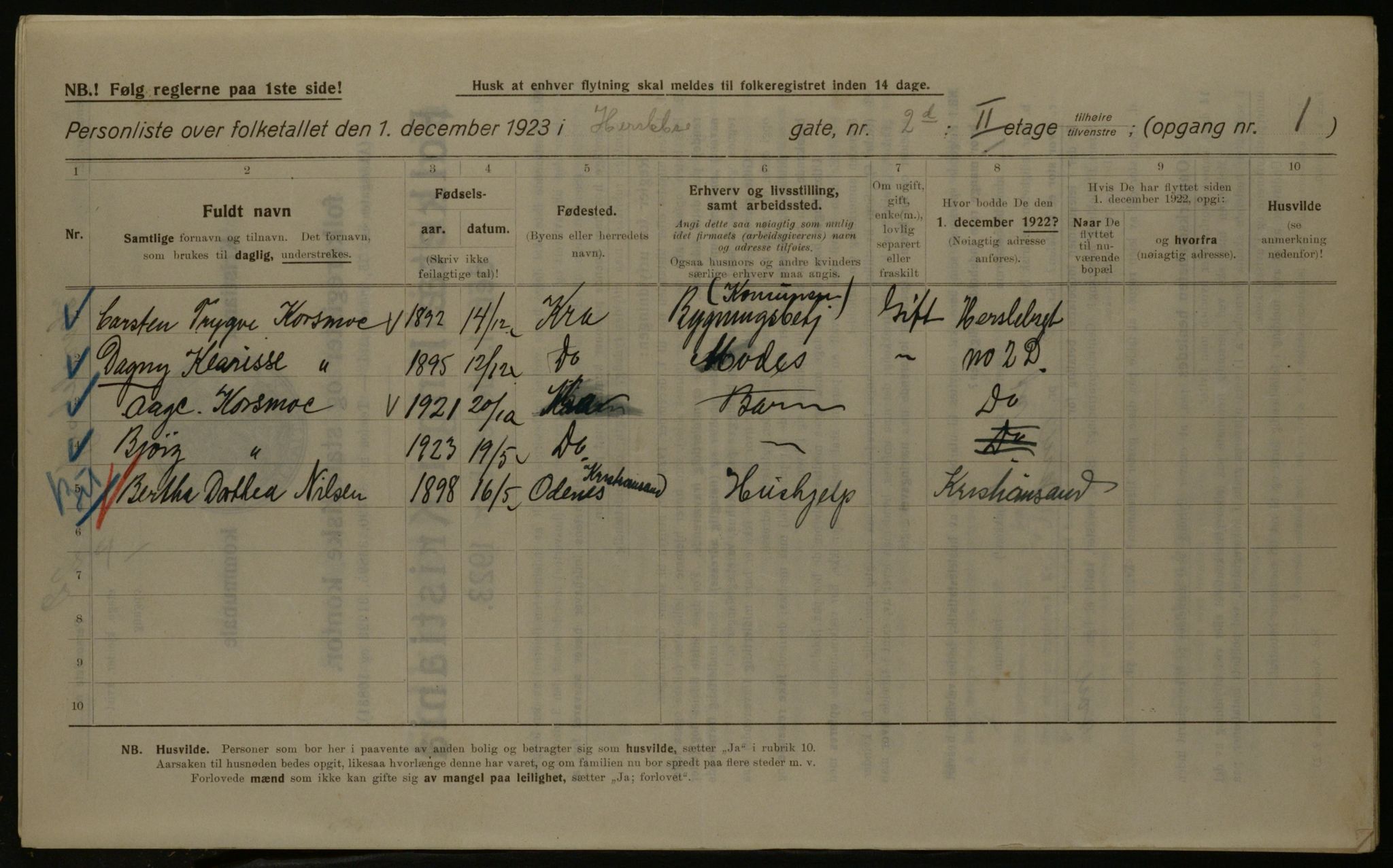 OBA, Municipal Census 1923 for Kristiania, 1923, p. 43824