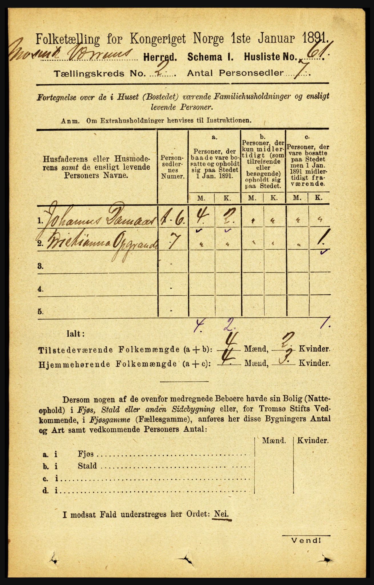 RA, 1891 census for 1723 Mosvik og Verran, 1891, p. 482