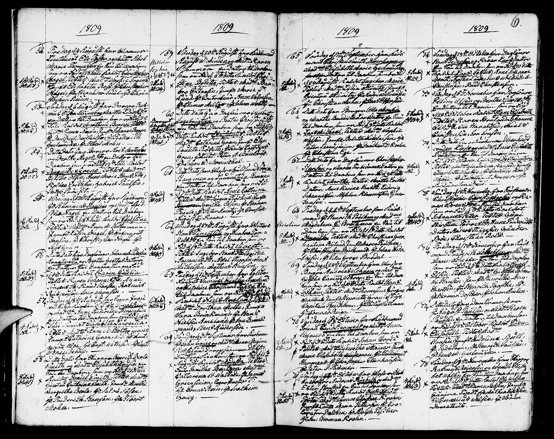 Nykirken Sokneprestembete, SAB/A-77101/H/Haa/L0006: Parish register (official) no. A 6, 1808-1820, p. 6