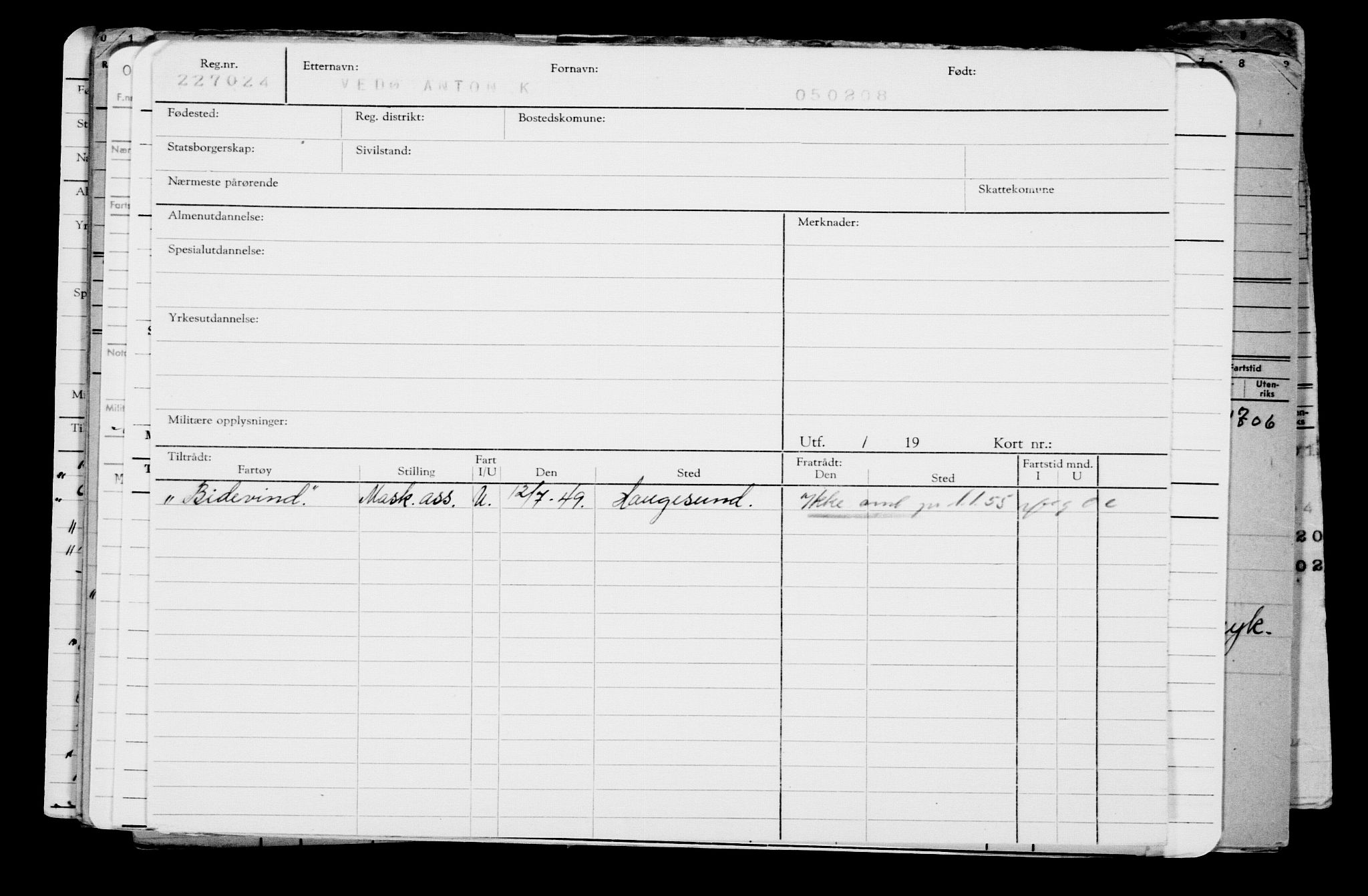 Direktoratet for sjømenn, AV/RA-S-3545/G/Gb/L0075: Hovedkort, 1908, p. 461