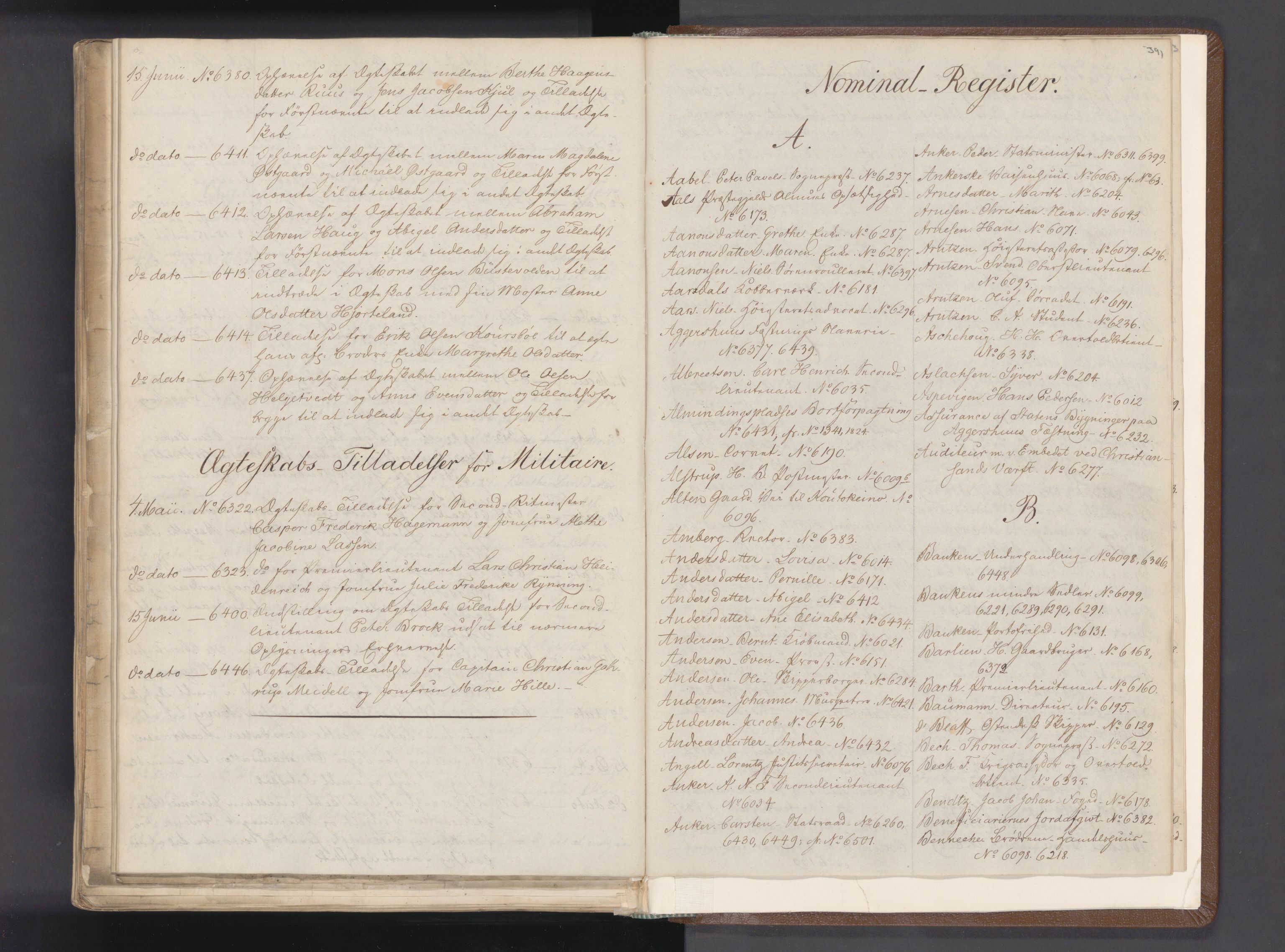 Statsrådssekretariatet, RA/S-1001/A/Ab/L0013: Kgl. res. nr. 6009-6454, 1. halvår I, 1822, p. 391