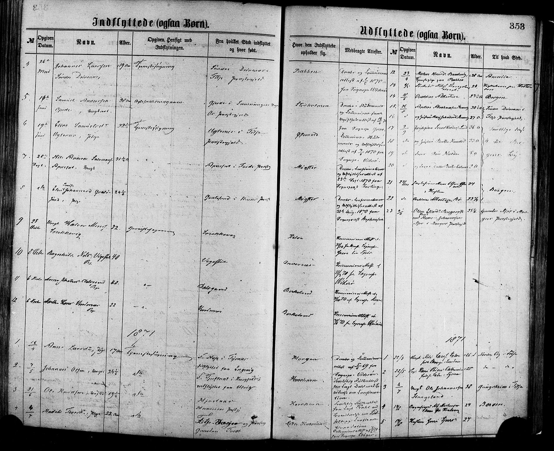 Sund sokneprestembete, AV/SAB-A-99930: Parish register (official) no. A 15, 1867-1881, p. 353