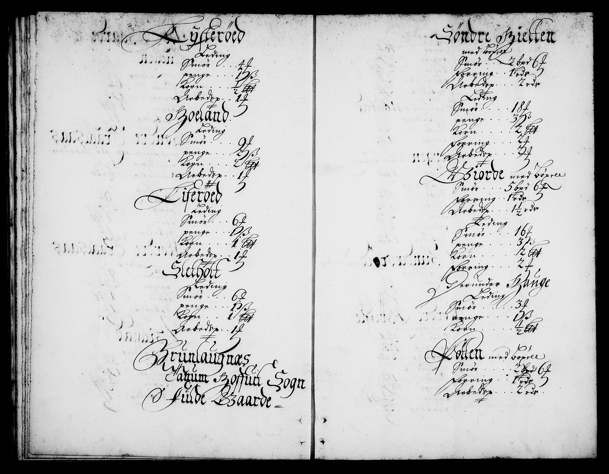 Rentekammeret inntil 1814, Realistisk ordnet avdeling, RA/EA-4070/N/Na/L0003/0007: [XI h]: Tønsbergs amt og Larvik grevskaps jordebøker: / Larvik grevskaps jordebok, 1692