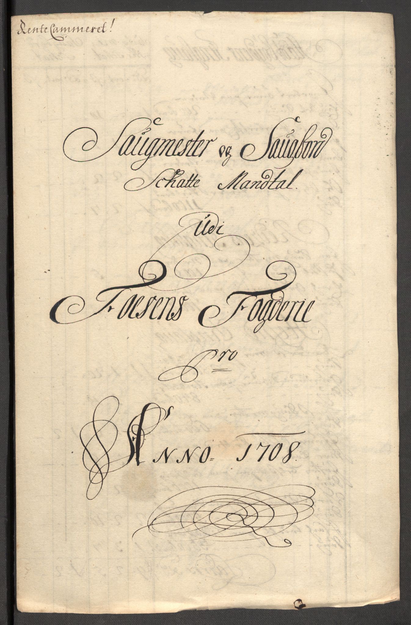 Rentekammeret inntil 1814, Reviderte regnskaper, Fogderegnskap, RA/EA-4092/R57/L3858: Fogderegnskap Fosen, 1708-1709, p. 97