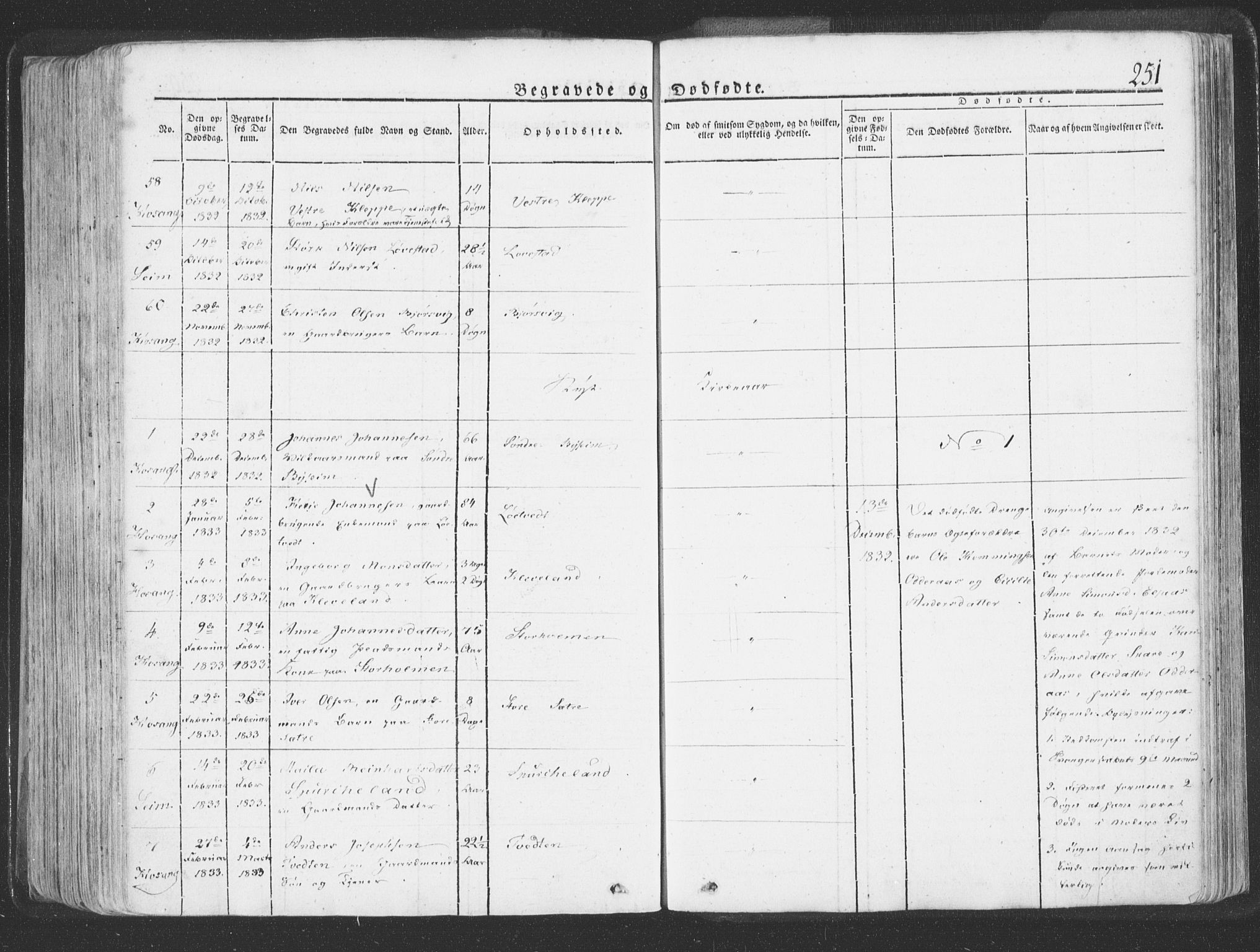 Hosanger sokneprestembete, AV/SAB-A-75801/H/Haa: Parish register (official) no. A 6, 1824-1835, p. 251