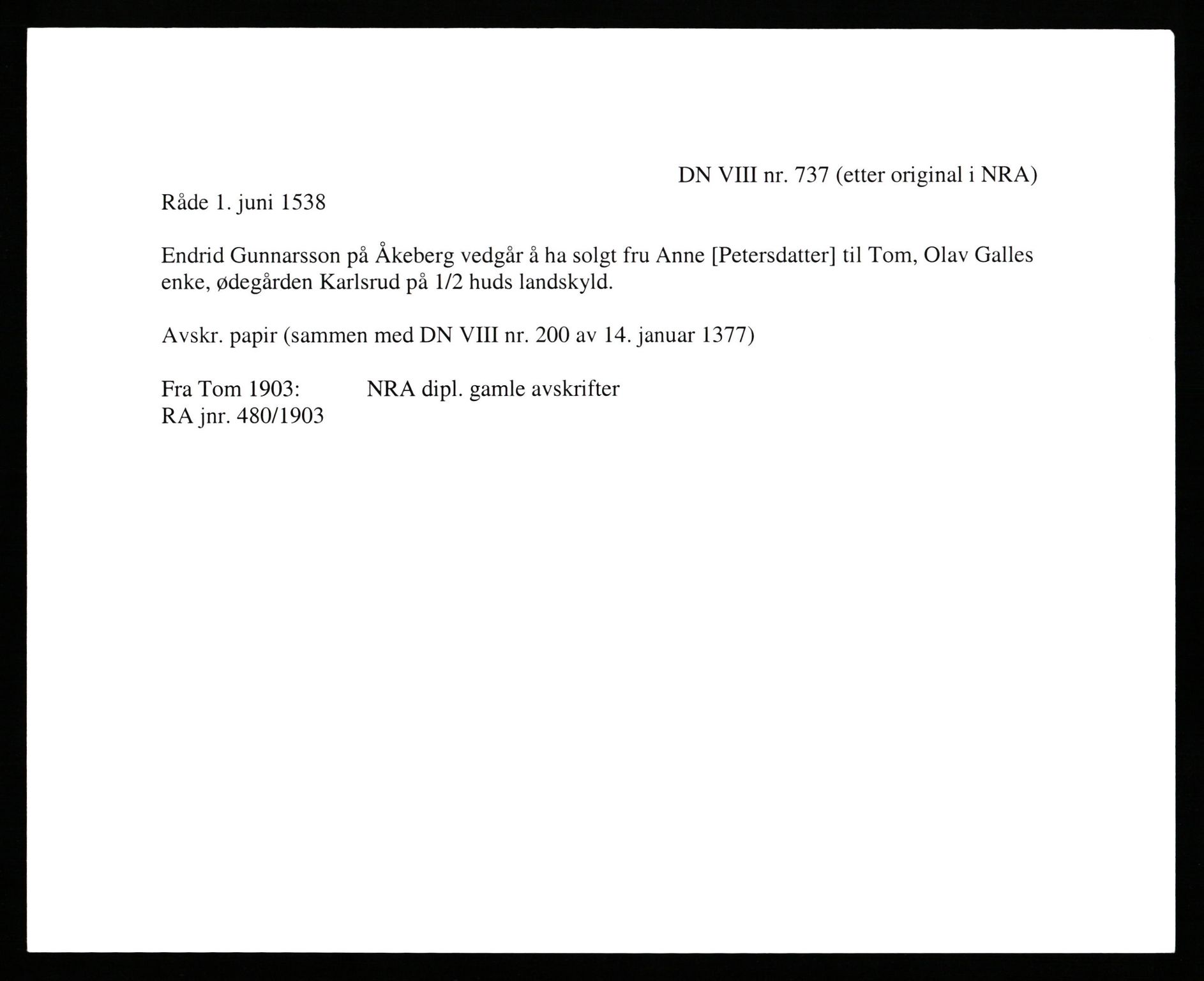 Riksarkivets diplomsamling, AV/RA-EA-5965/F35/F35b/L0001: Riksarkivets diplomer, seddelregister, 1307-1566, p. 241