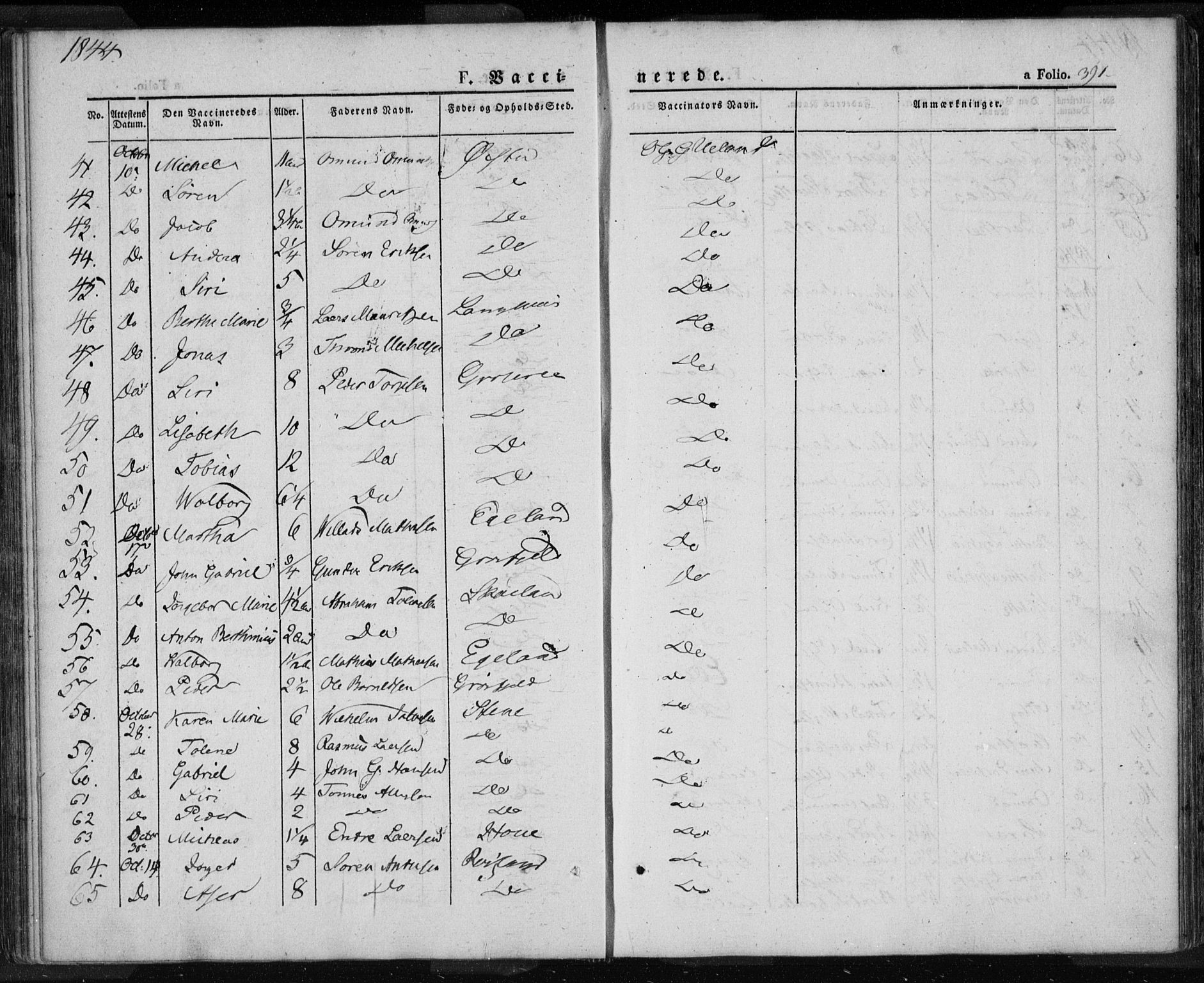 Lund sokneprestkontor, SAST/A-101809/S06/L0008: Parish register (official) no. A 7.2, 1833-1854, p. 391