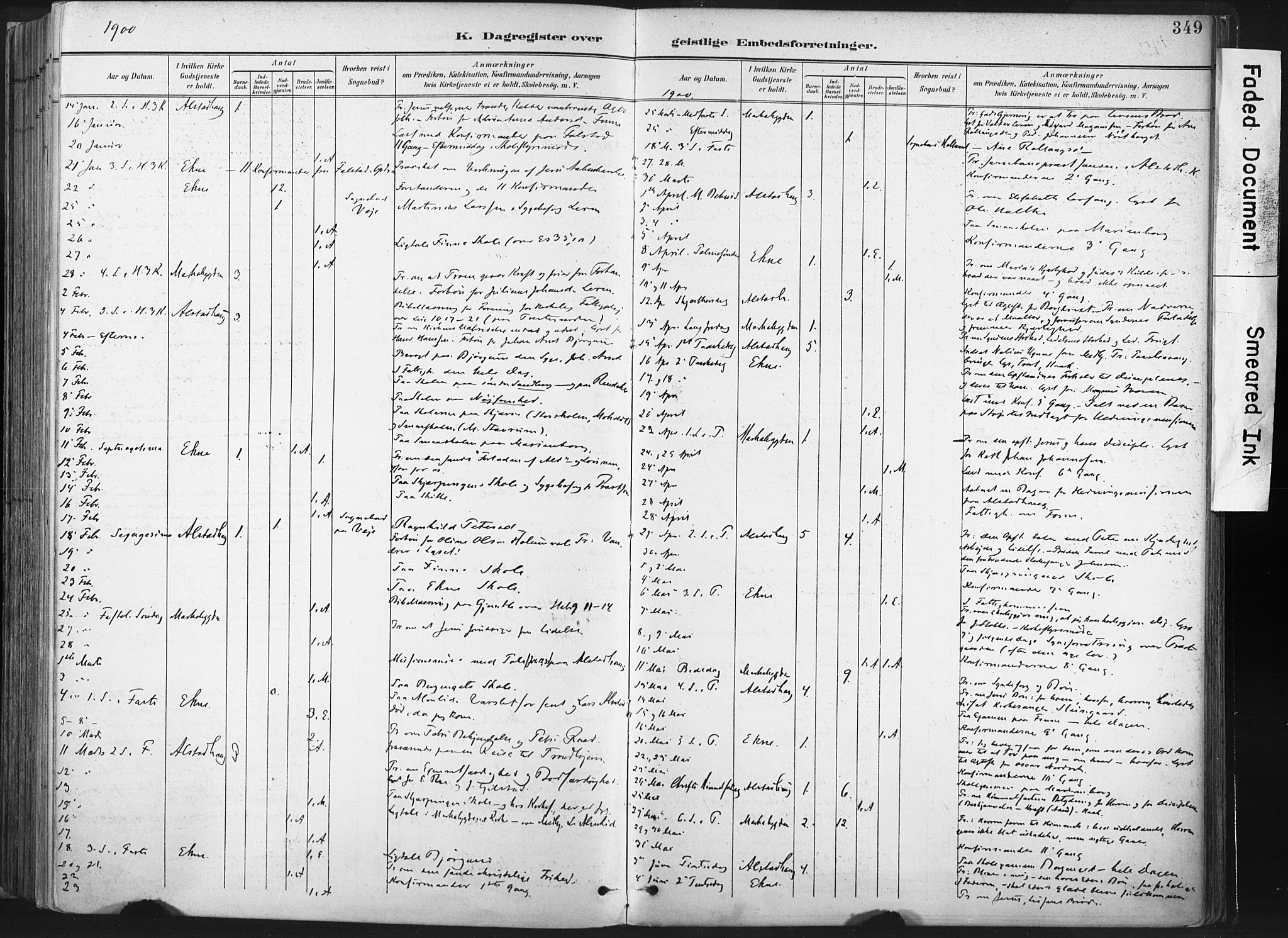 Ministerialprotokoller, klokkerbøker og fødselsregistre - Nord-Trøndelag, SAT/A-1458/717/L0162: Parish register (official) no. 717A12, 1898-1923, p. 349