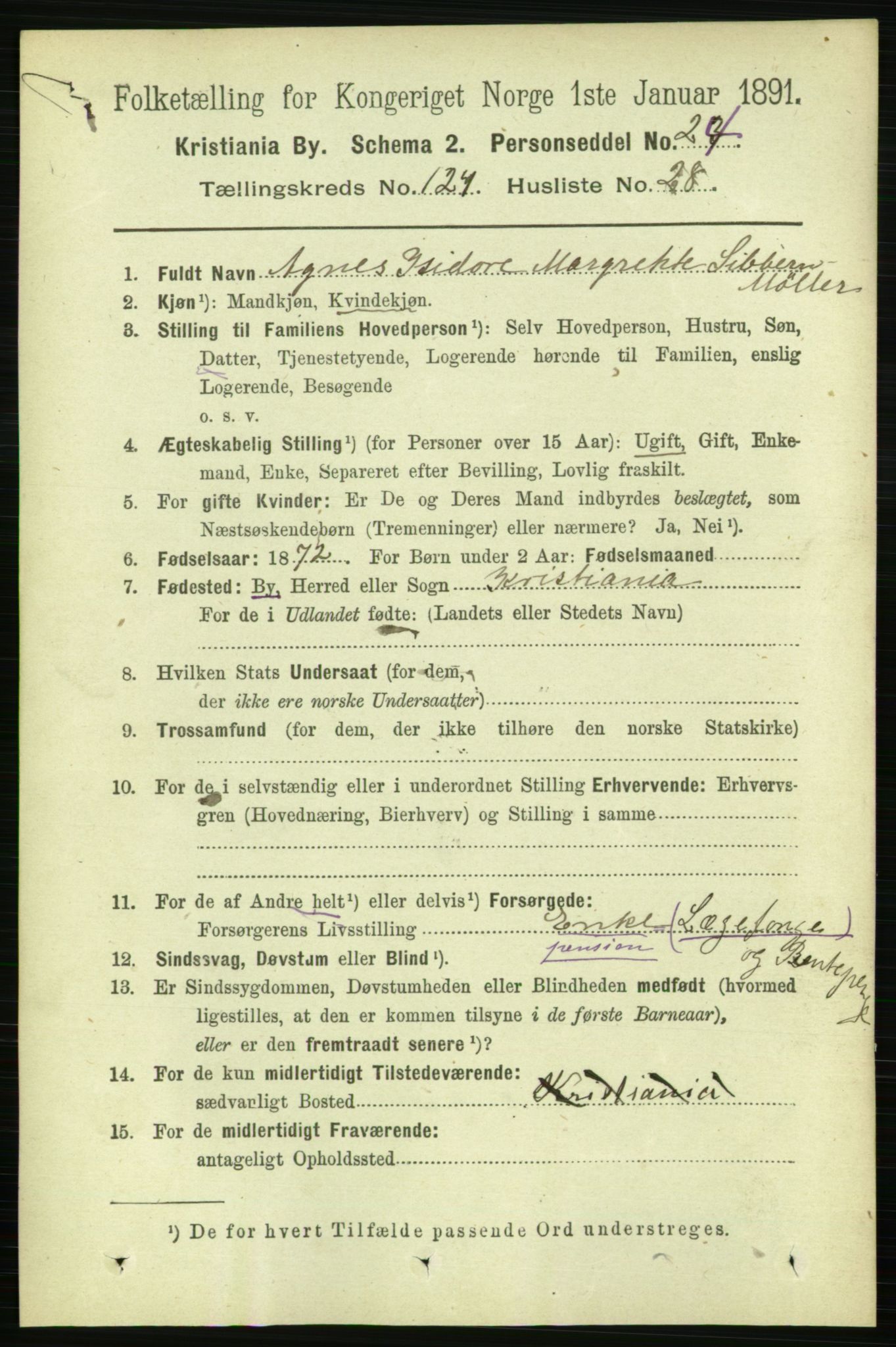 RA, 1891 census for 0301 Kristiania, 1891, p. 66057