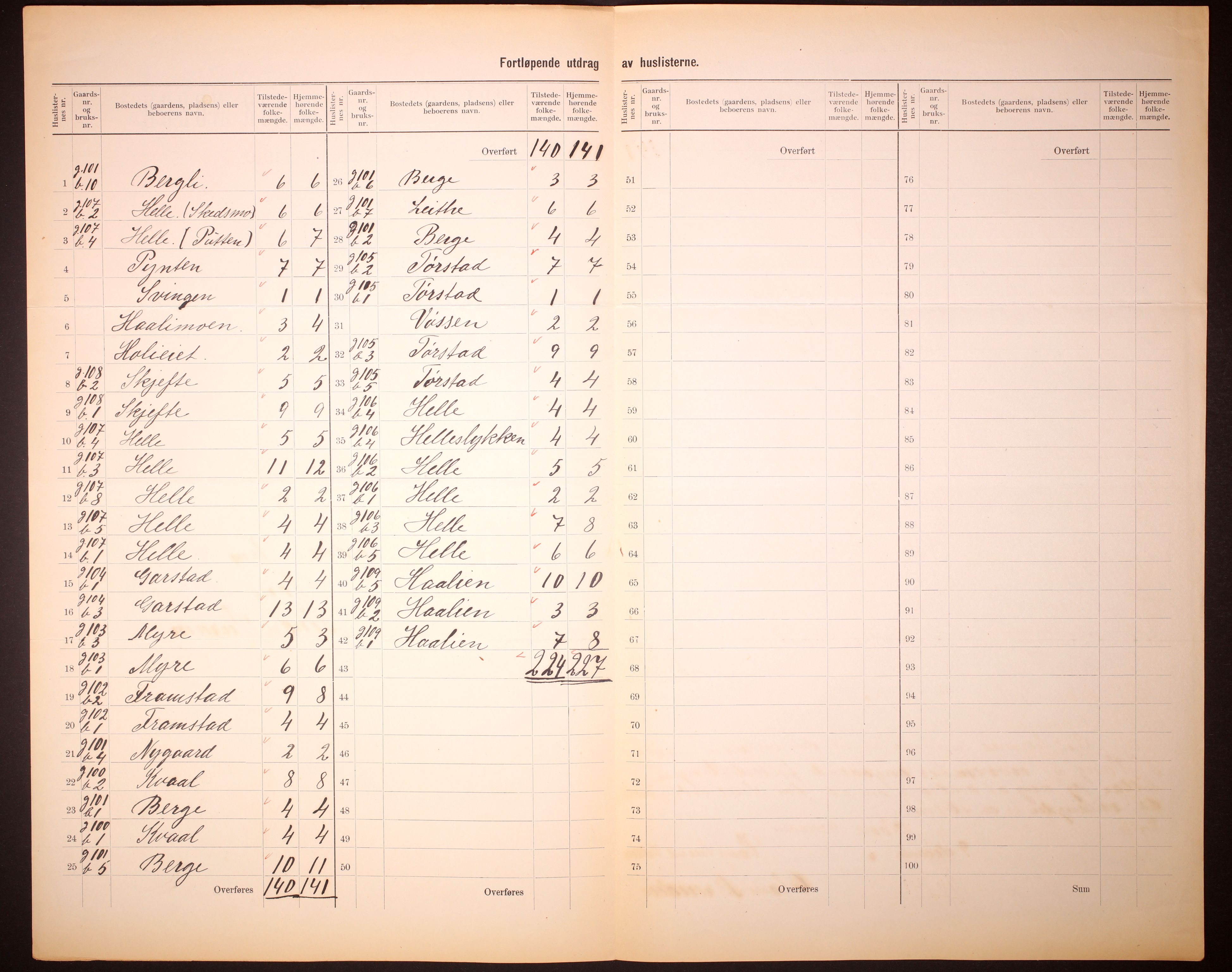 RA, 1910 census for Vang, 1910, p. 29