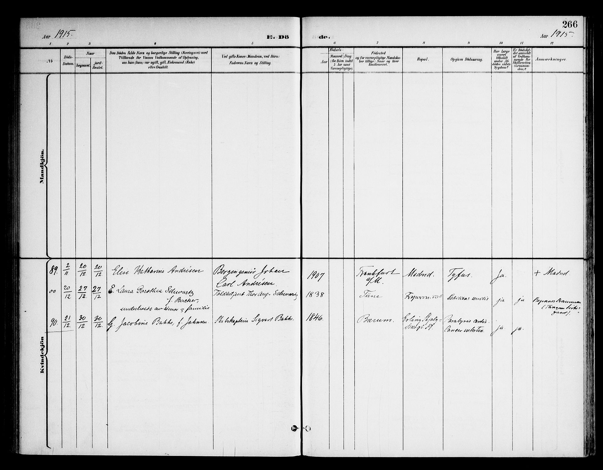 Frogner prestekontor Kirkebøker, AV/SAO-A-10886/F/Fa/L0004: Parish register (official) no. 4, 1898-1921, p. 266