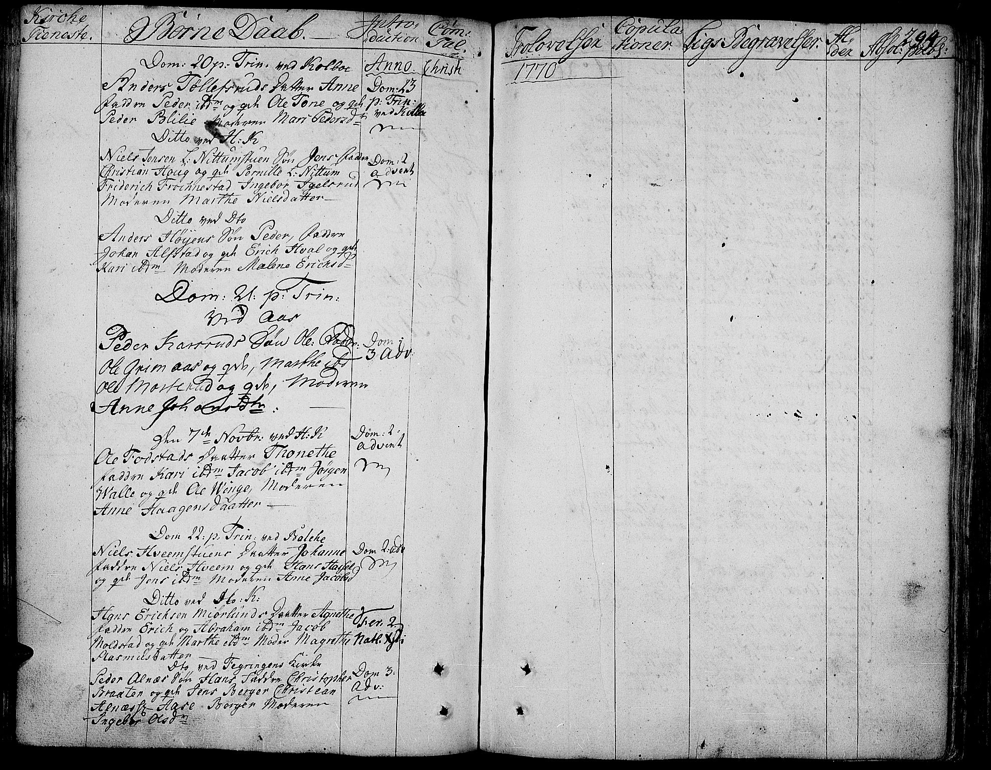 Toten prestekontor, AV/SAH-PREST-102/H/Ha/Haa/L0005: Parish register (official) no. 5, 1761-1772, p. 294