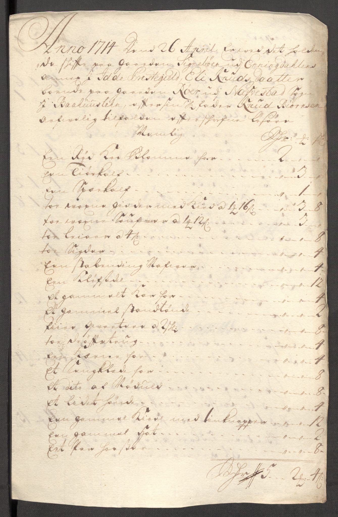 Rentekammeret inntil 1814, Reviderte regnskaper, Fogderegnskap, AV/RA-EA-4092/R01/L0022: Fogderegnskap Idd og Marker, 1713-1714, p. 399