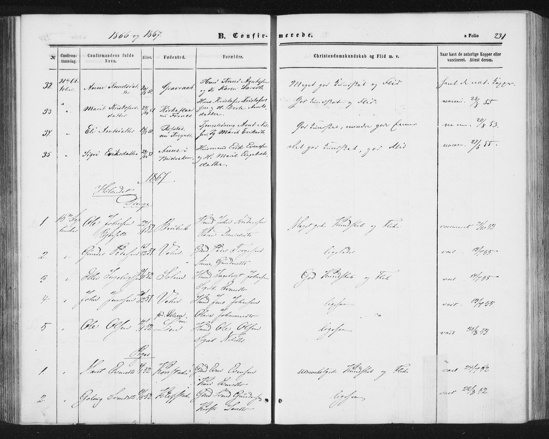 Ministerialprotokoller, klokkerbøker og fødselsregistre - Sør-Trøndelag, SAT/A-1456/691/L1077: Parish register (official) no. 691A09, 1862-1873, p. 231