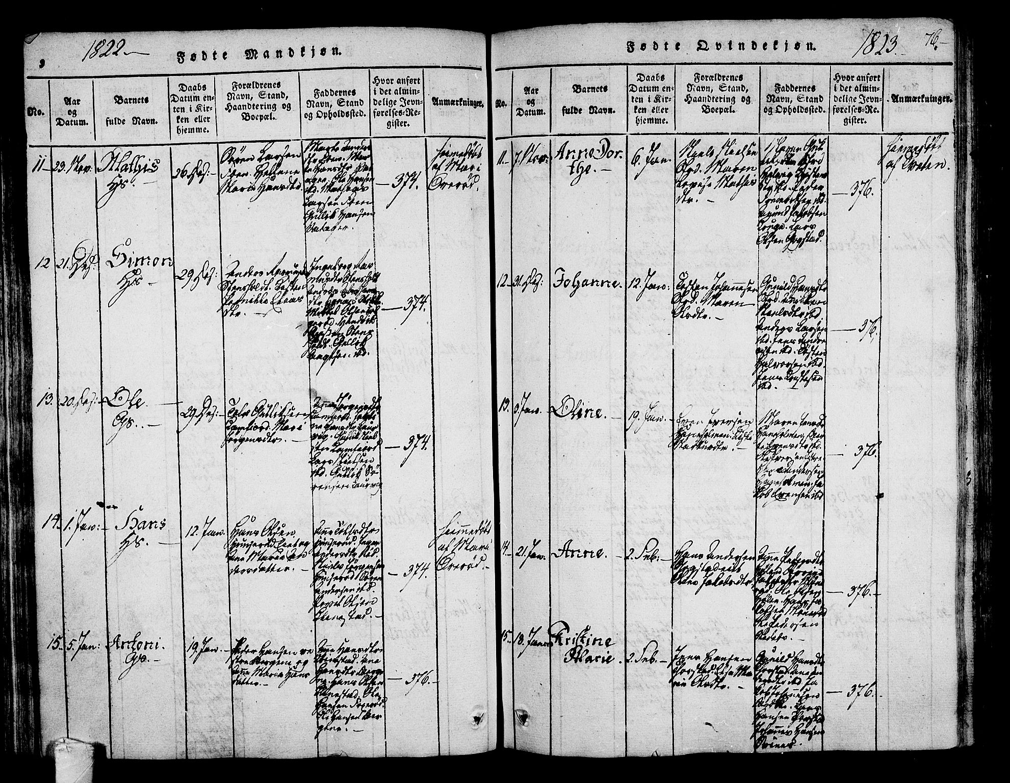 Sandar kirkebøker, SAKO/A-243/F/Fa/L0004: Parish register (official) no. 4, 1814-1832, p. 76