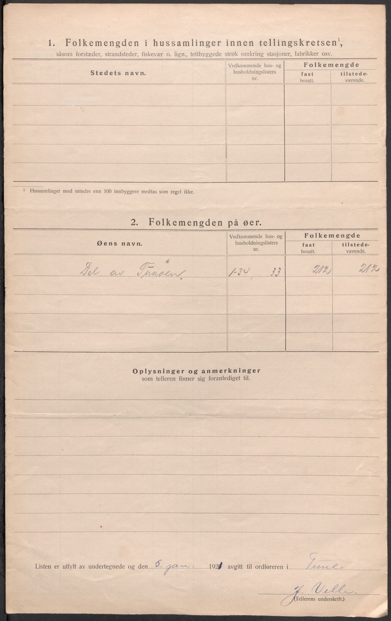 SAO, 1920 census for Tune, 1920, p. 23