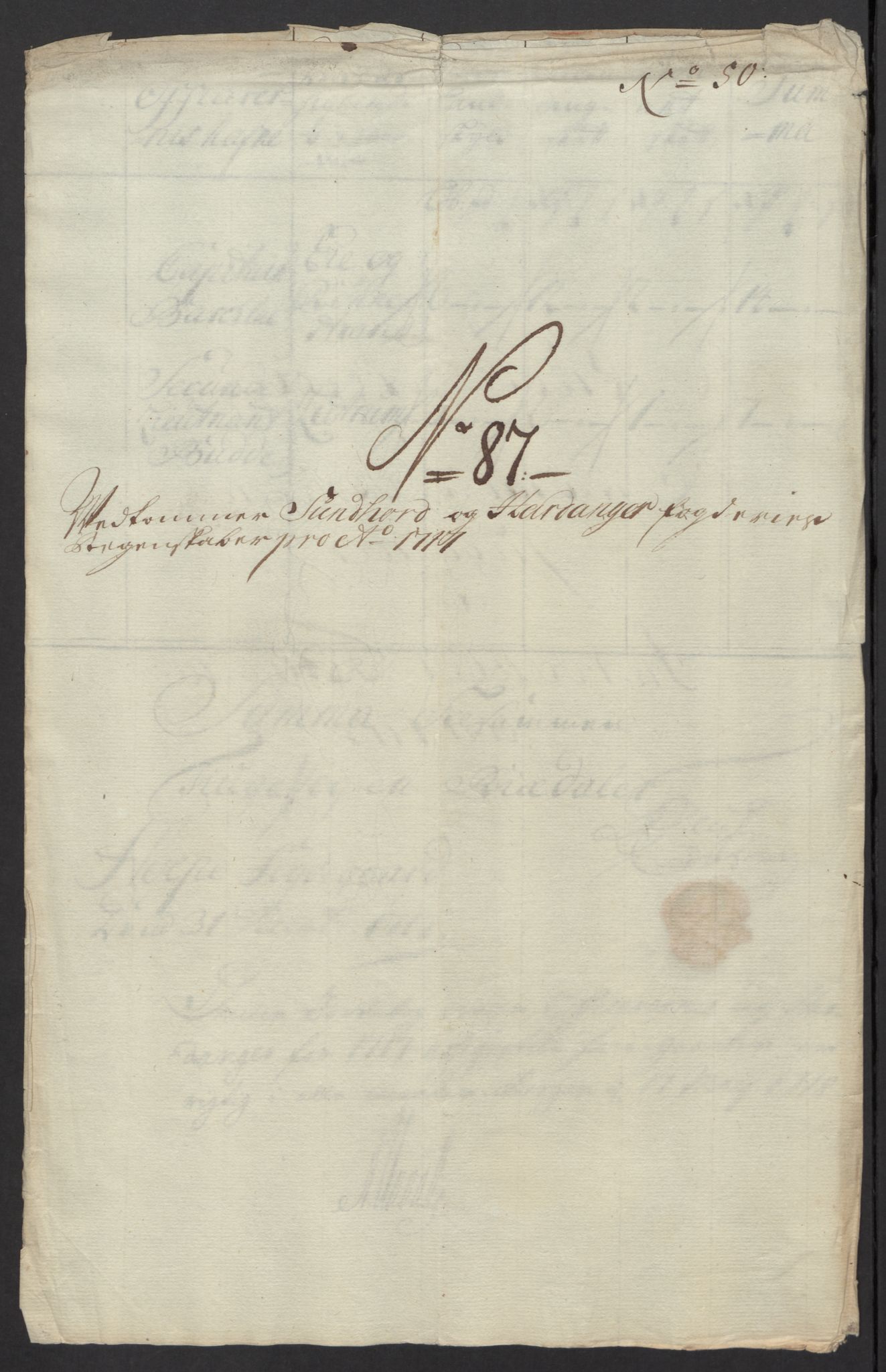 Rentekammeret inntil 1814, Reviderte regnskaper, Fogderegnskap, AV/RA-EA-4092/R48/L2994: Fogderegnskap Sunnhordland og Hardanger, 1717, p. 385