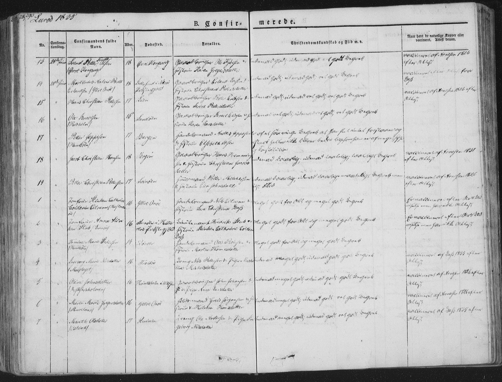 Ministerialprotokoller, klokkerbøker og fødselsregistre - Nordland, SAT/A-1459/839/L0565: Parish register (official) no. 839A02, 1825-1862, p. 290