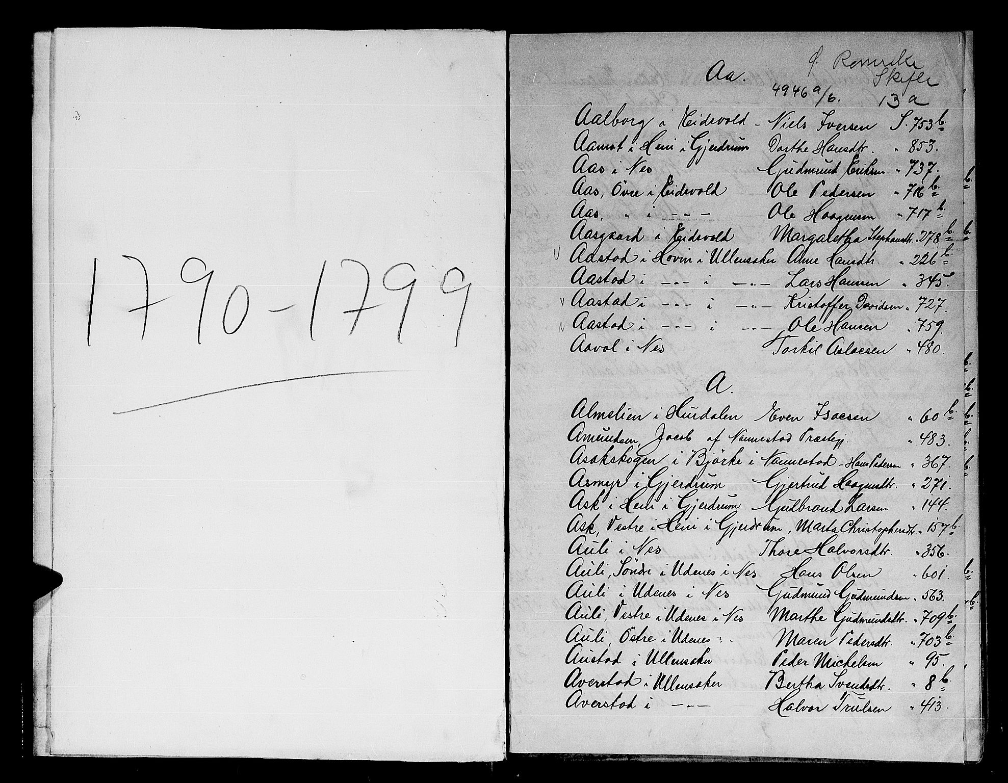 Øvre Romerike sorenskriveri, SAO/A-10649/H/Hb/L0013a: Skifteprotokoll nr. 13a, 1790-1799