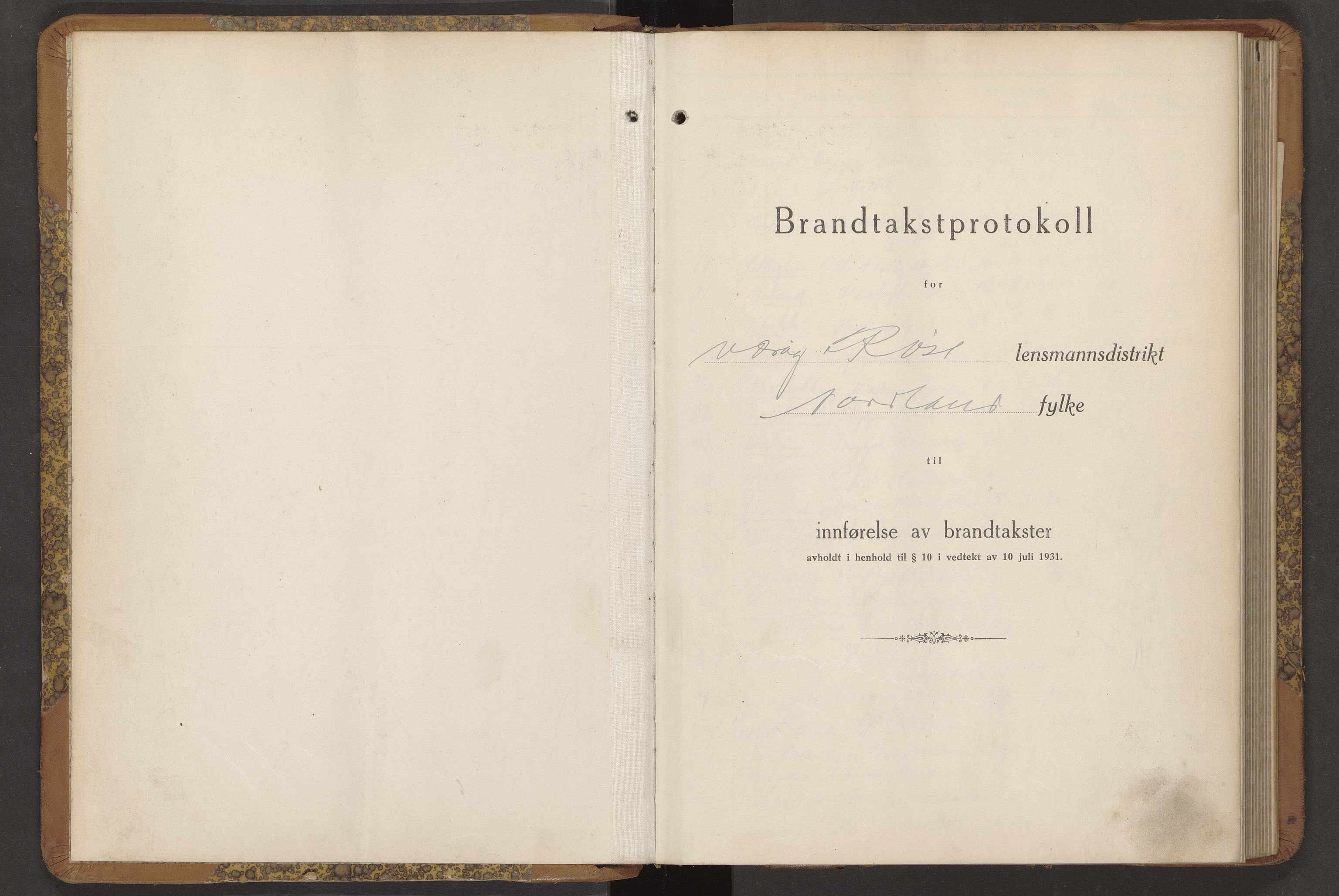 Norges Brannkasse Værøy og Røst, AV/SAT-A-5586/Fb/L0005: Branntakstprotokoll, 1935-1944