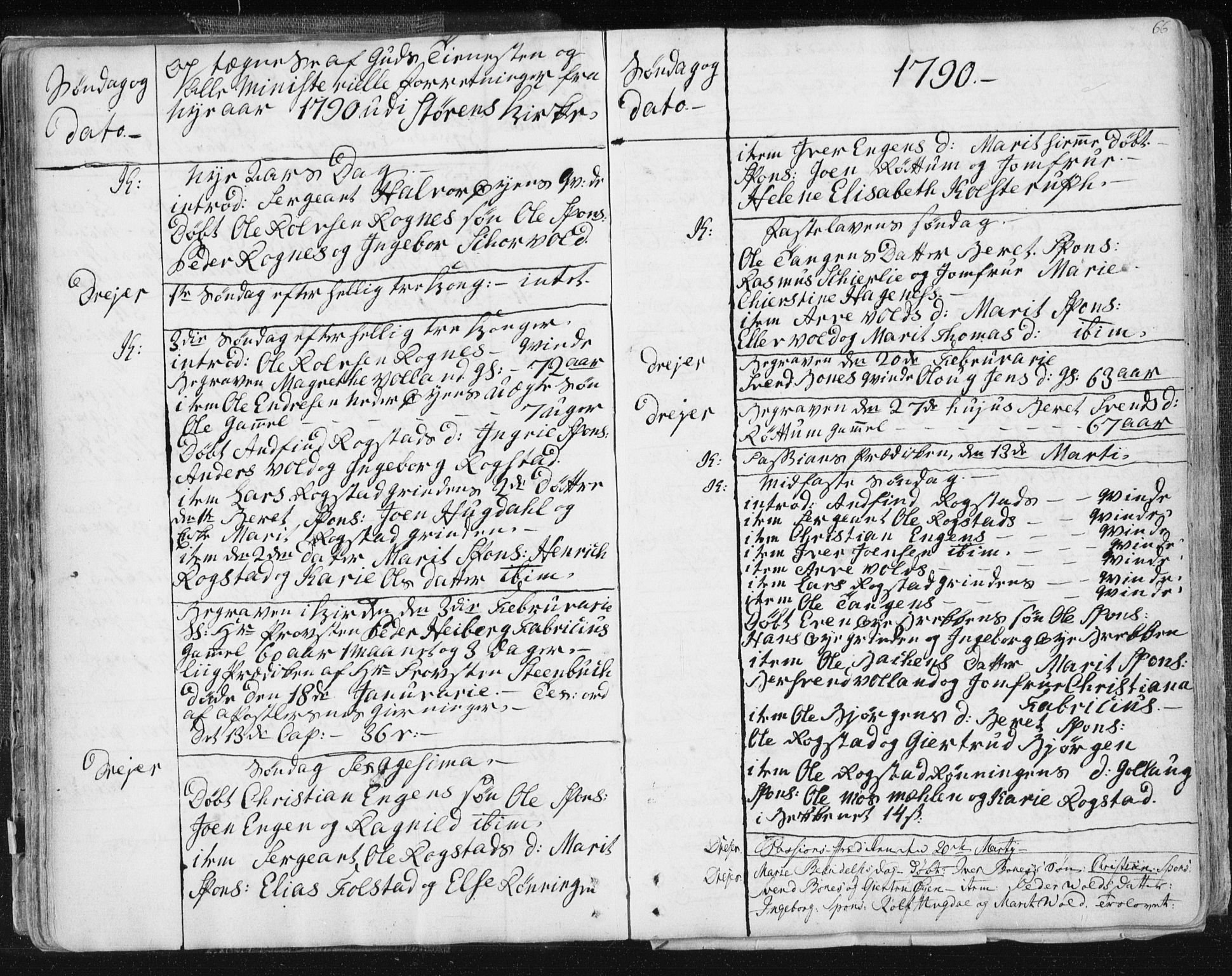 Ministerialprotokoller, klokkerbøker og fødselsregistre - Sør-Trøndelag, SAT/A-1456/687/L0991: Parish register (official) no. 687A02, 1747-1790, p. 66