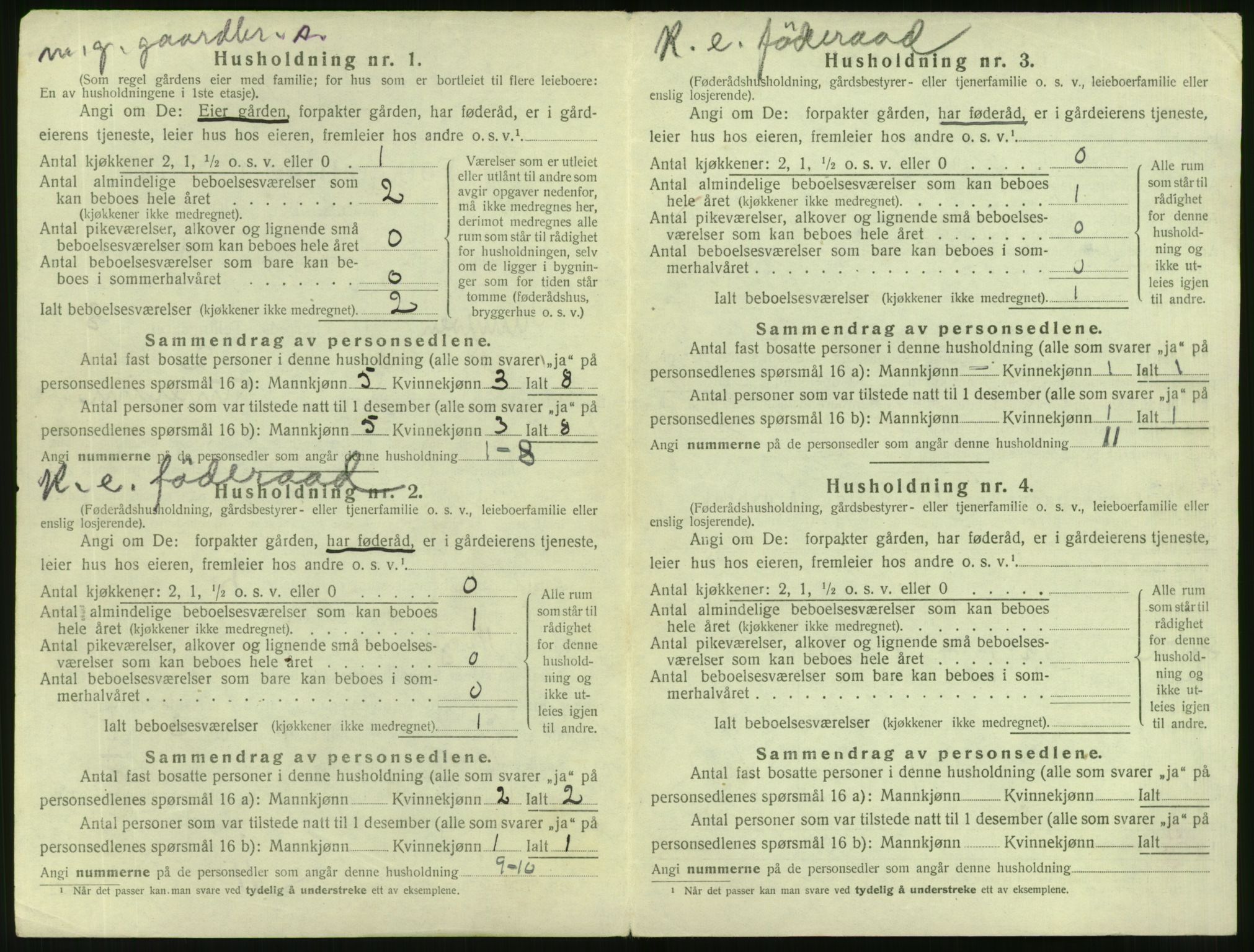 SAT, 1920 census for Vanylven, 1920, p. 228