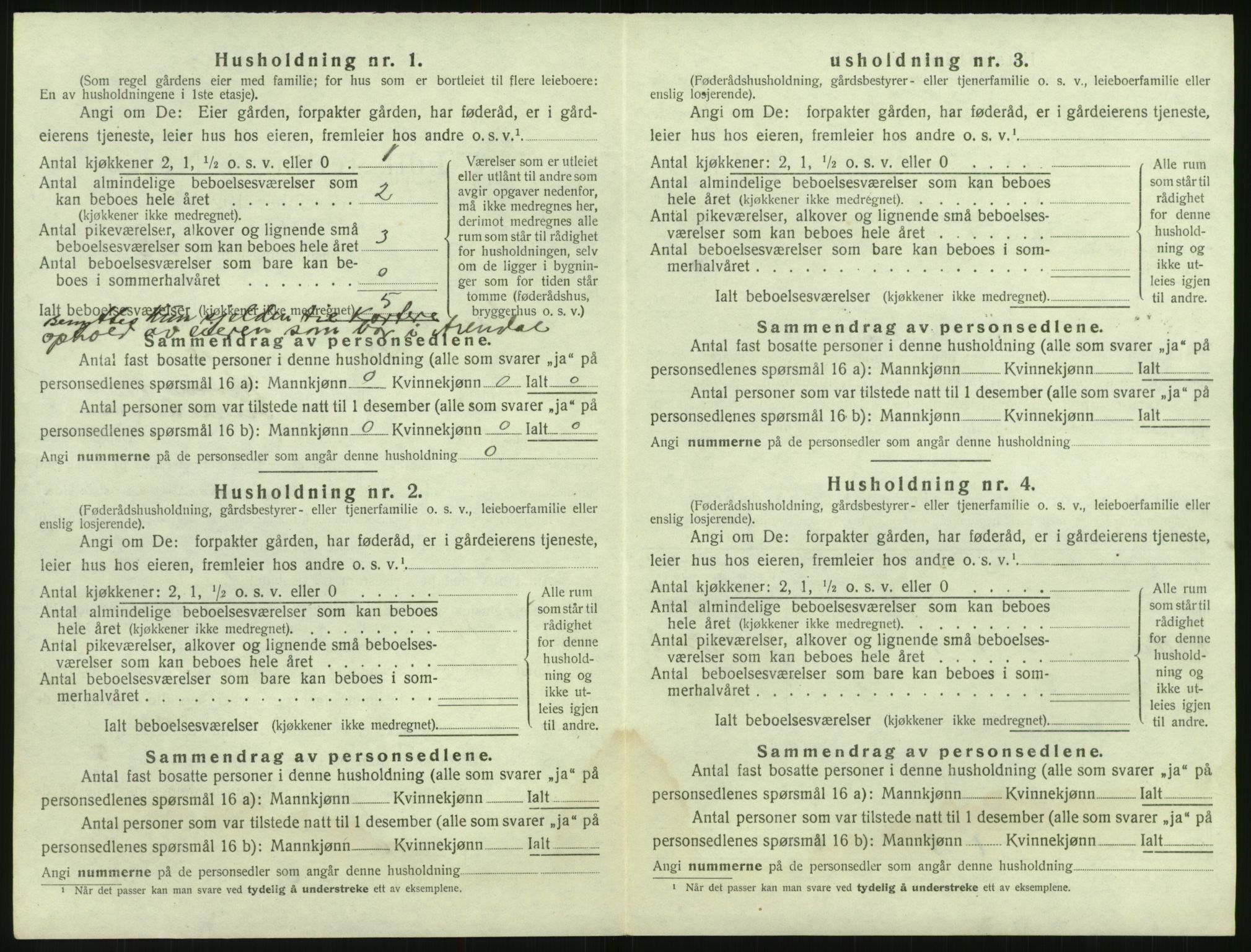 SAK, 1920 census for Åmli, 1920, p. 422