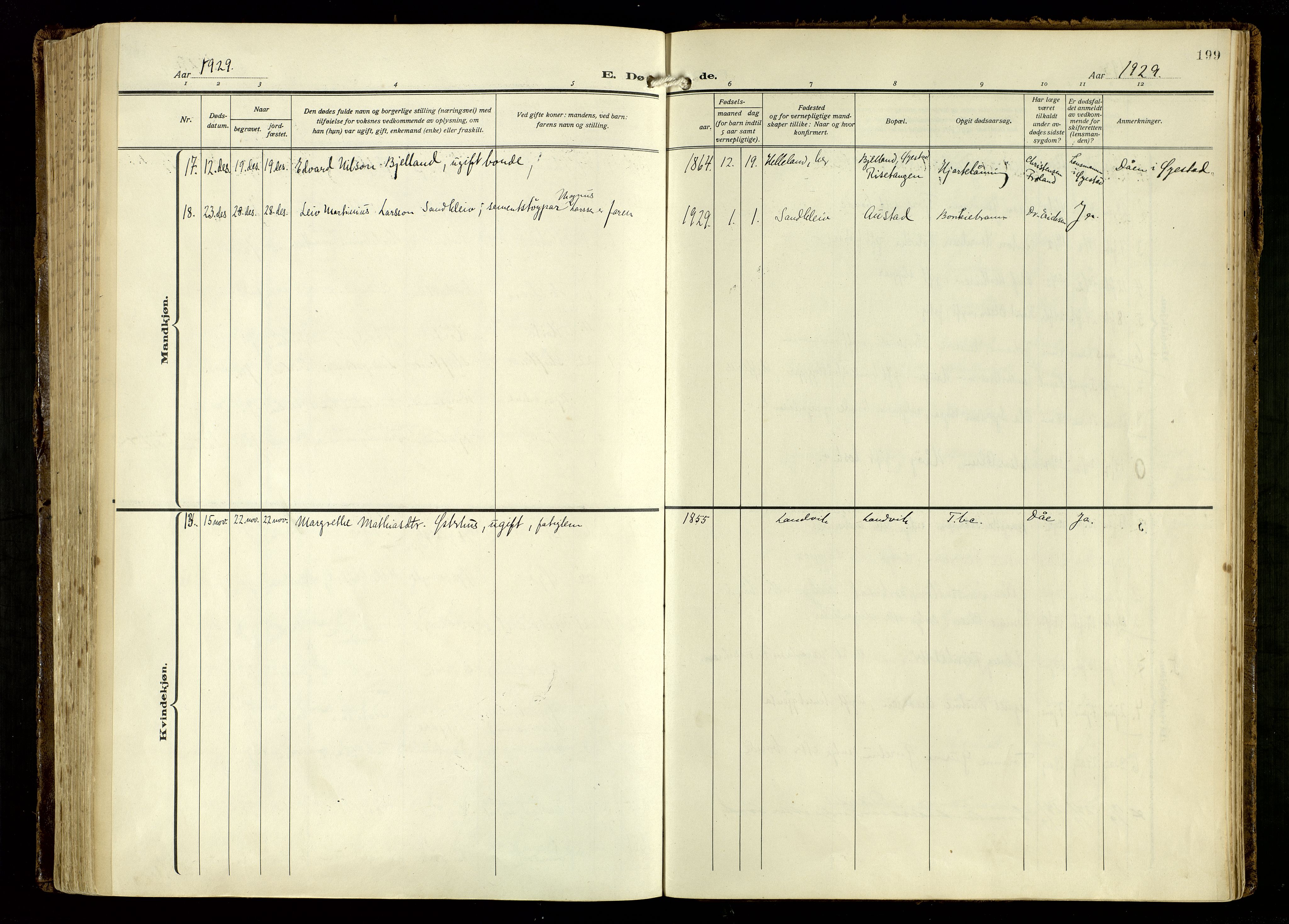 Hommedal sokneprestkontor, AV/SAK-1111-0023/F/Fa/Fab/L0008: Parish register (official) no. A 8, 1925-1956, p. 199