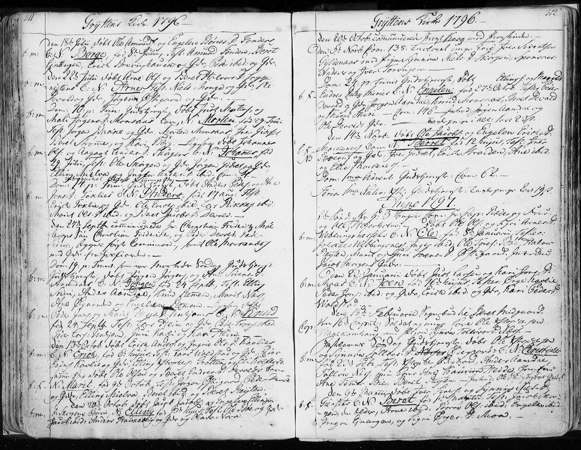 Ministerialprotokoller, klokkerbøker og fødselsregistre - Møre og Romsdal, AV/SAT-A-1454/544/L0569: Parish register (official) no. 544A02, 1764-1806, p. 311-312