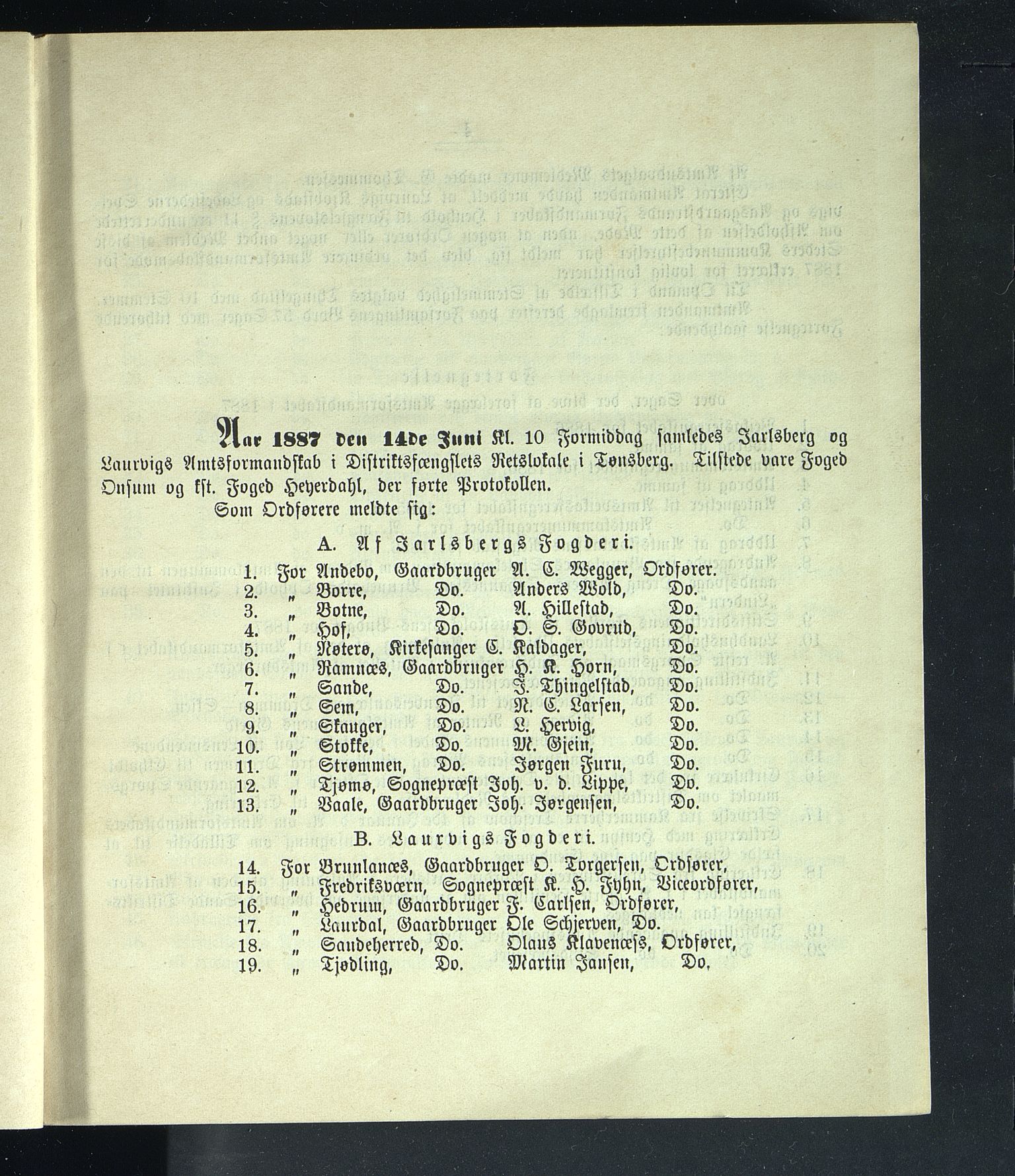 Vestfold fylkeskommune. Fylkestinget, VEMU/A-1315/A/Ab/Abb/L0034: Fylkestingsforhandlinger, 1887