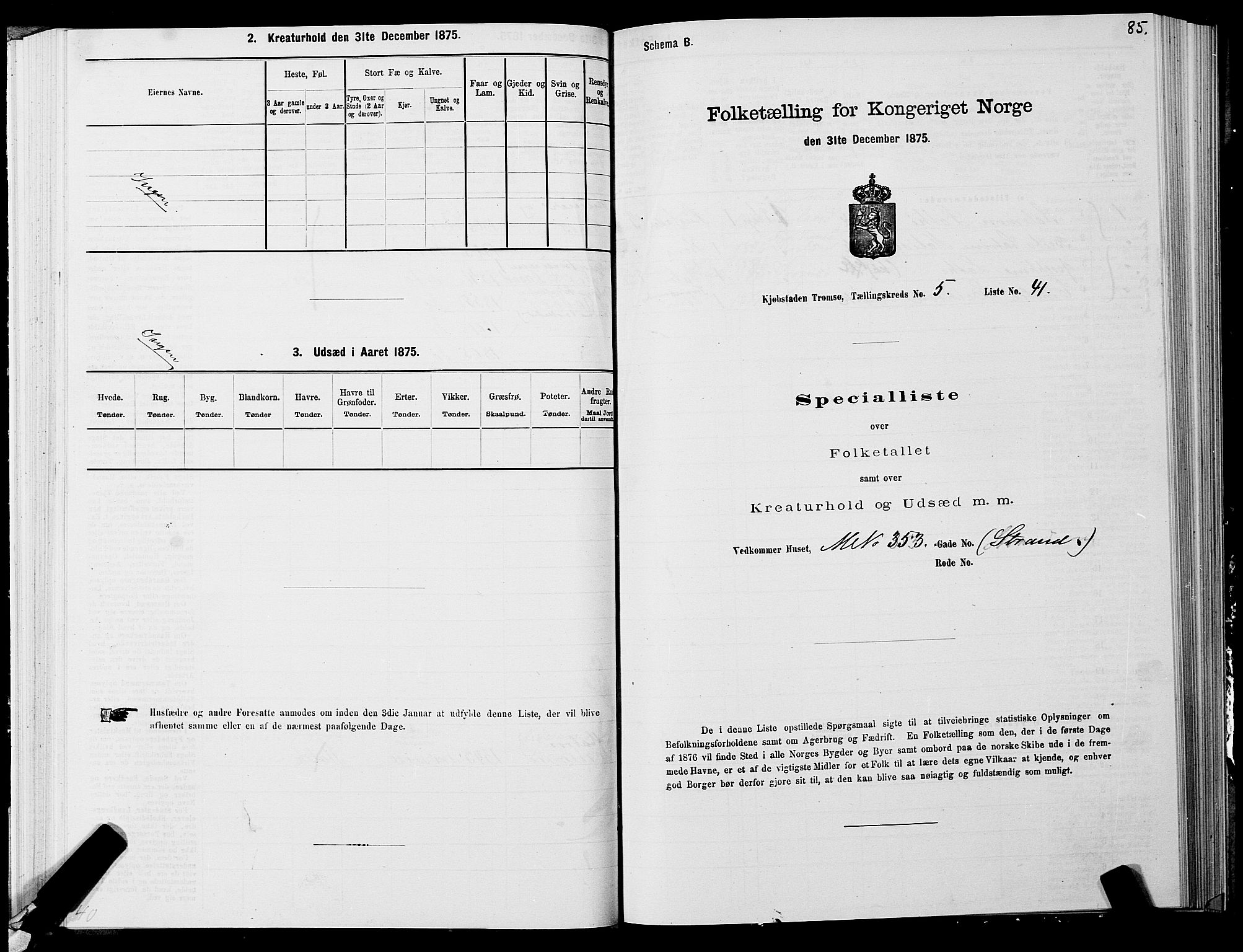 SATØ, 1875 census for 1902P Tromsø, 1875, p. 4085