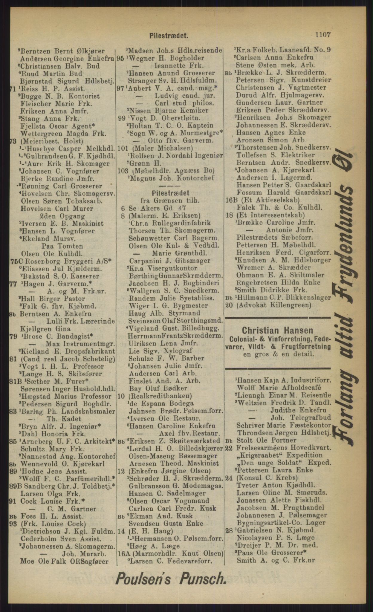 Kristiania/Oslo adressebok, PUBL/-, 1903, p. 1107